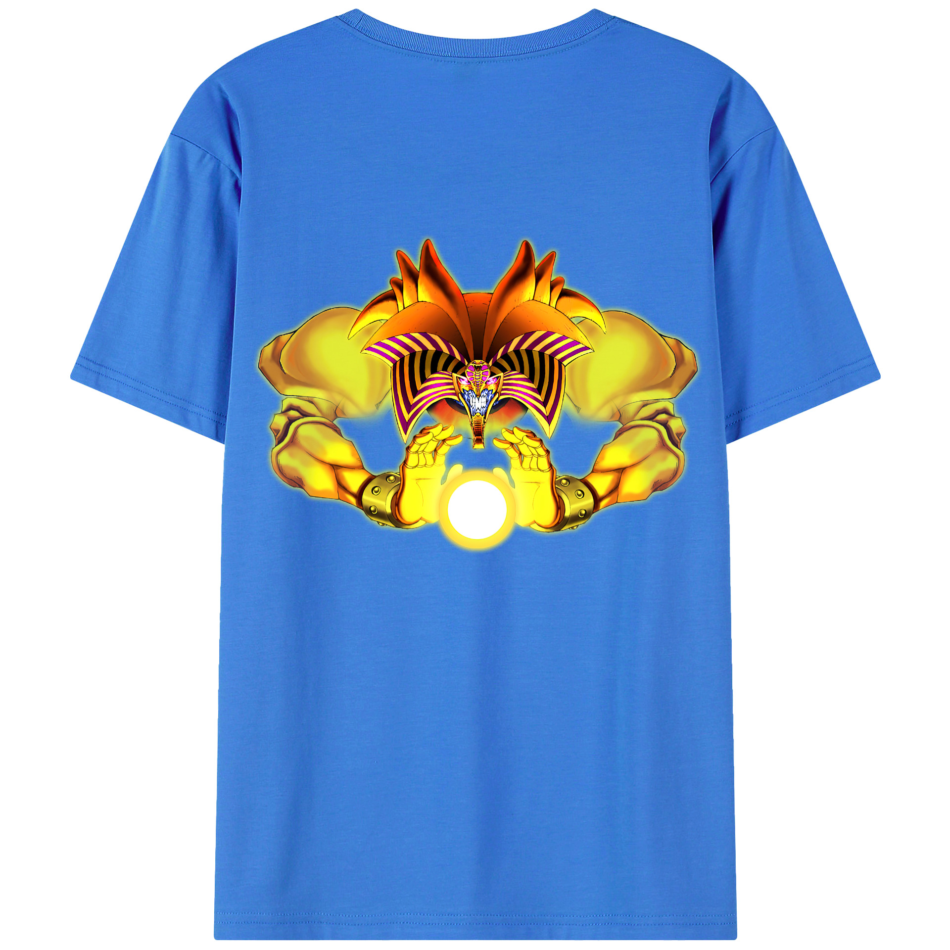 （画像用） 遊☆戯☆王 Yu-Gi-Oh! 綿100％ メンズ半袖Tシャツ（バックプリント） 通気性