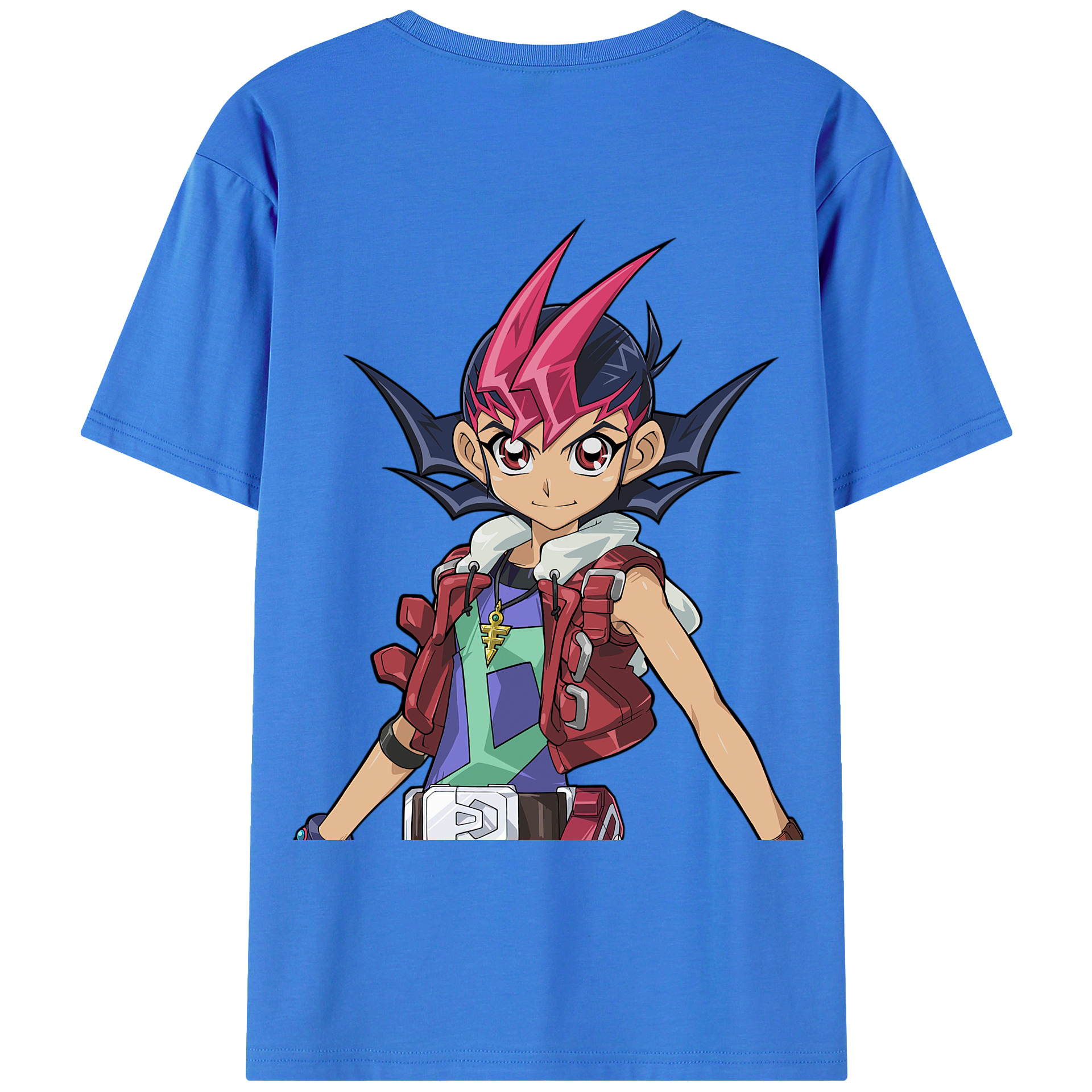（画像用） 遊☆戯☆王 Yu-Gi-Oh! 綿100％ メンズ半袖Tシャツ（バックプリント） 通気性