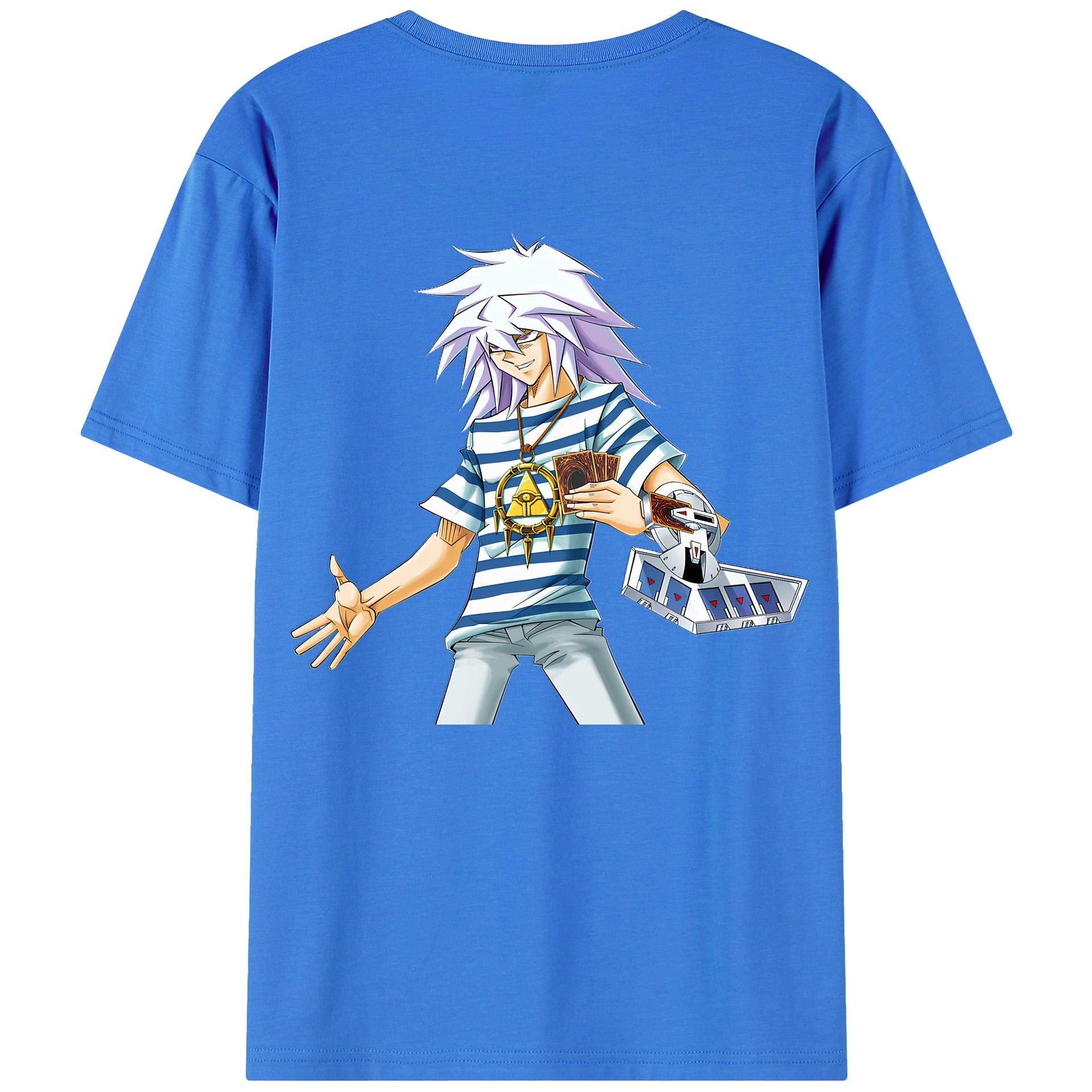 （画像用） 遊☆戯☆王 Yu-Gi-Oh! 綿100％ メンズ半袖Tシャツ（バックプリント） 通気性