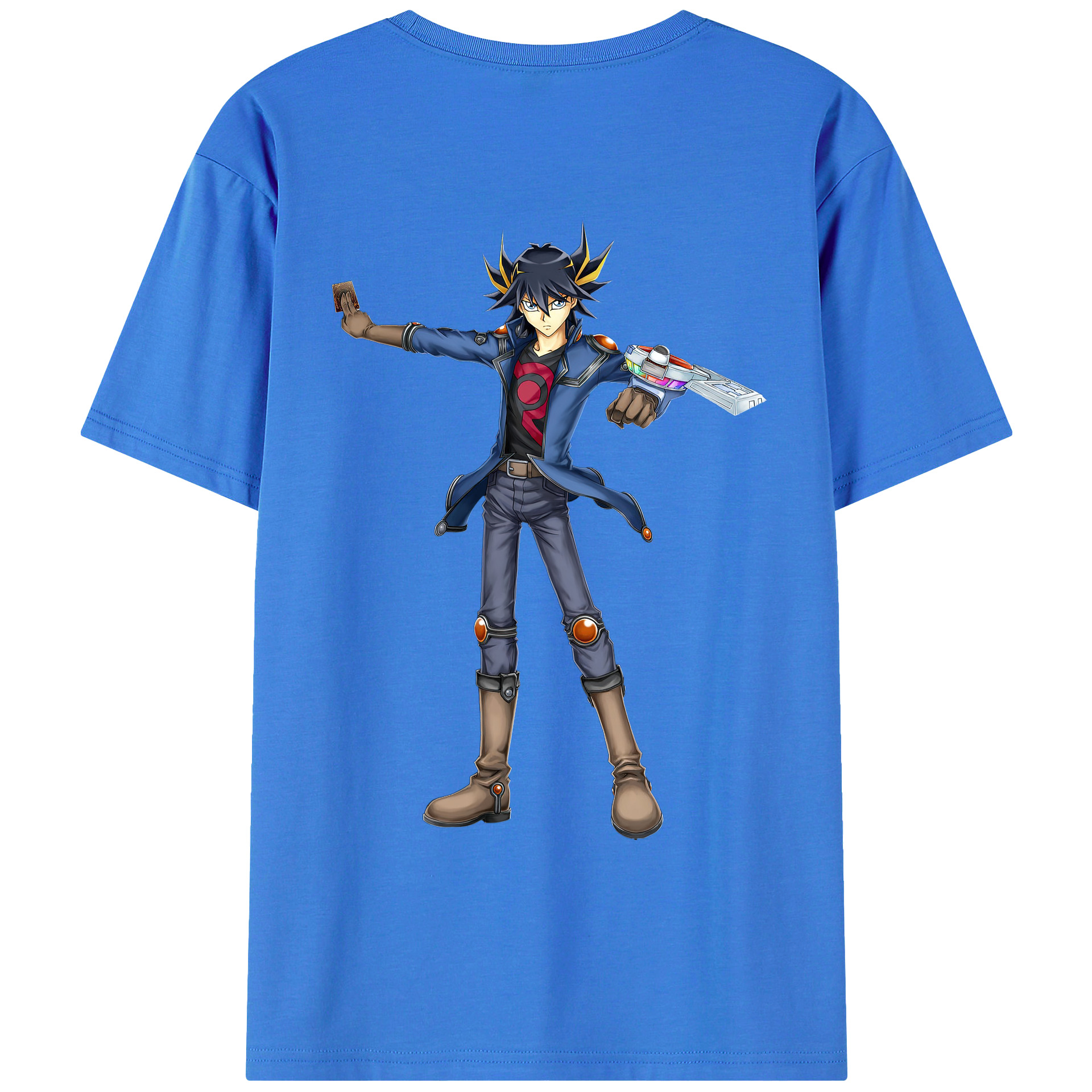（画像用） 遊☆戯☆王 Yu-Gi-Oh! 綿100％ メンズ半袖Tシャツ（バックプリント） 通気性