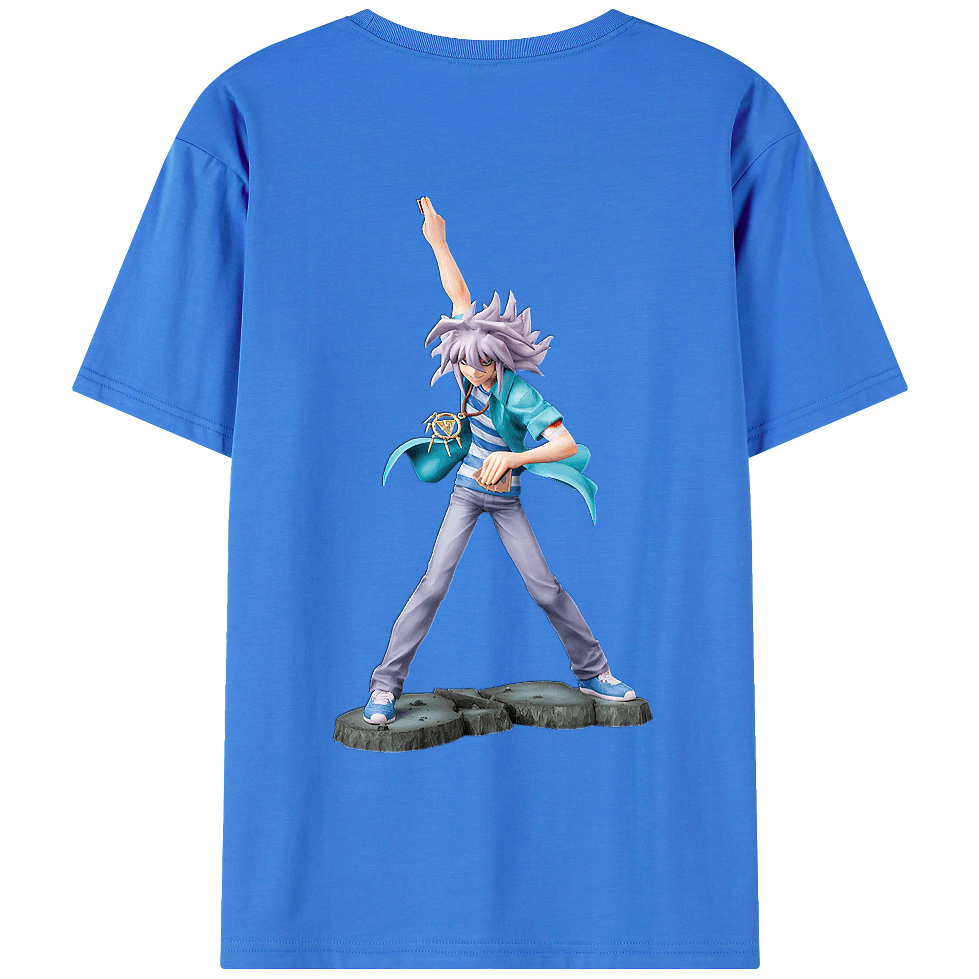 （画像用） 遊☆戯☆王 Yu-Gi-Oh! 綿100％ メンズ半袖Tシャツ（バックプリント） 通気性