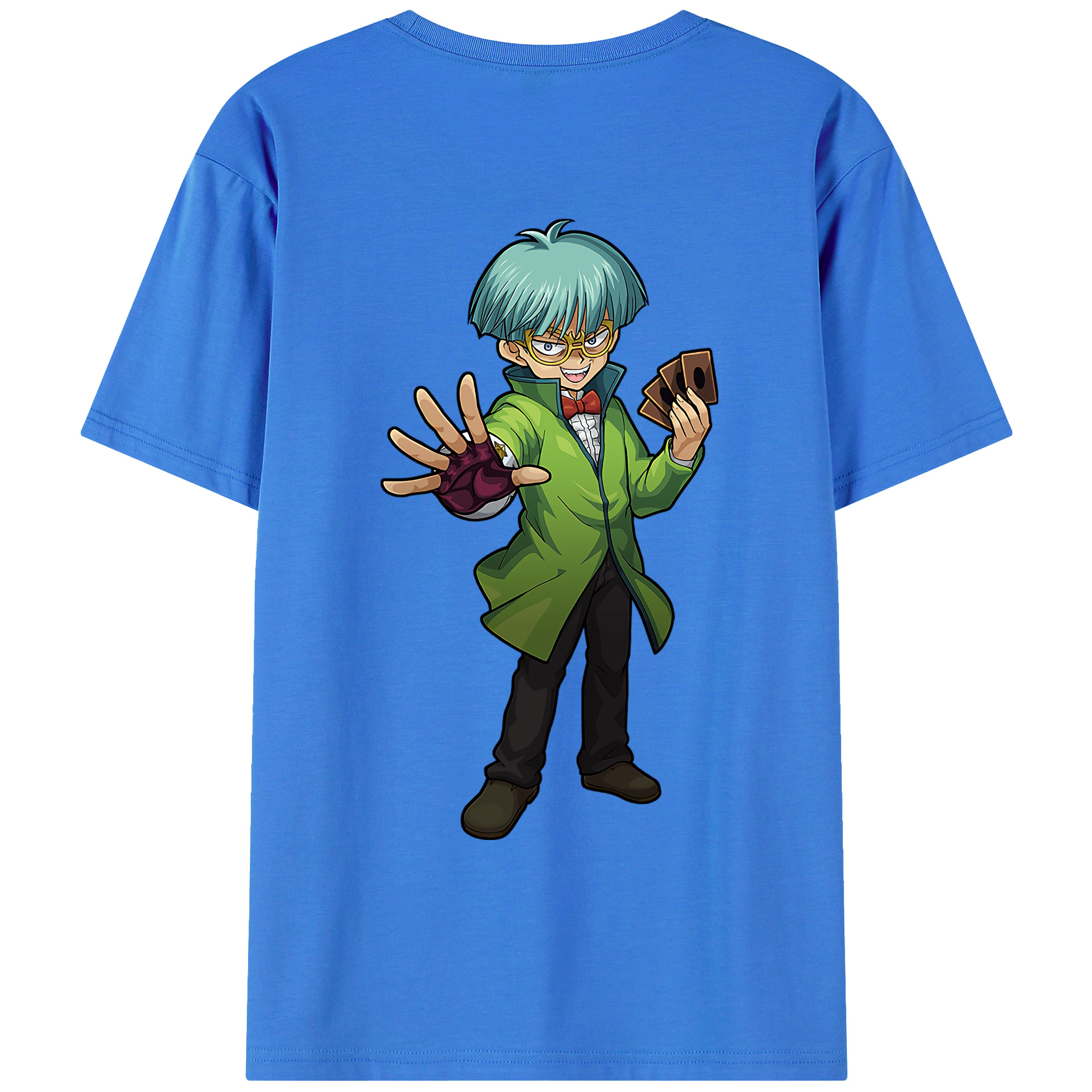 （画像用） 遊☆戯☆王 Yu-Gi-Oh! 綿100％ メンズ半袖Tシャツ（バックプリント） 通気性