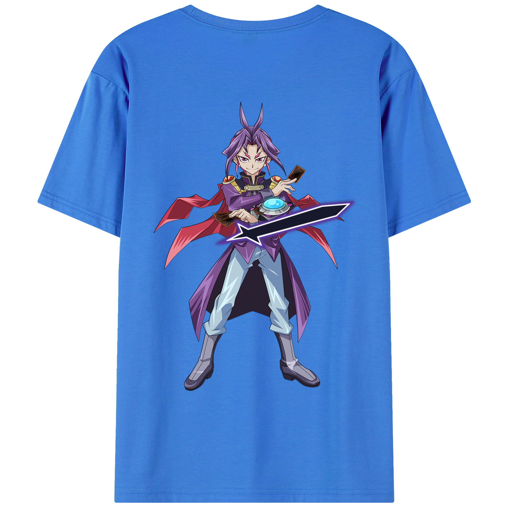 （画像用） 遊☆戯☆王 Yu-Gi-Oh! 綿100％ メンズ半袖Tシャツ（バックプリント） 通気性