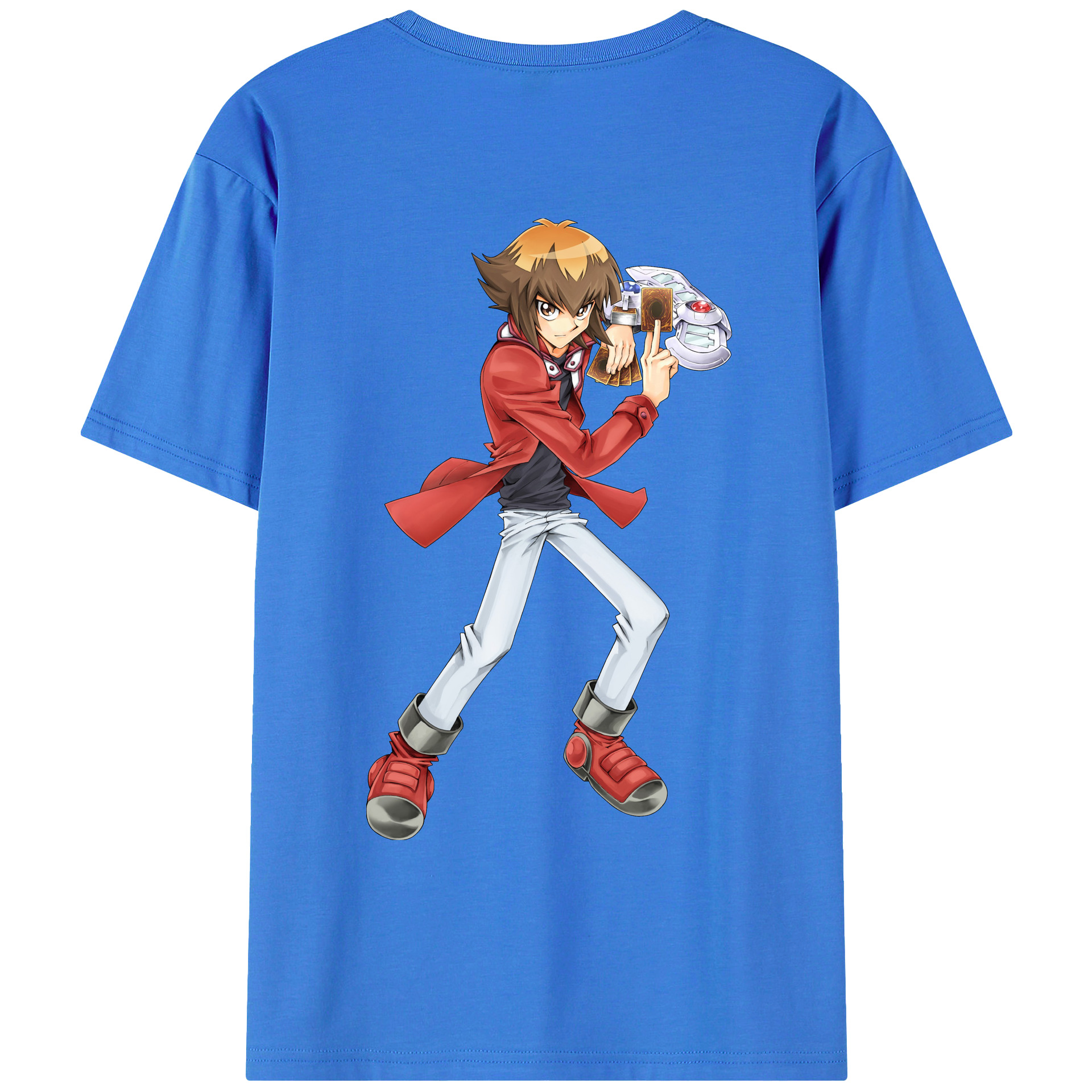 （画像用） 遊☆戯☆王 Yu-Gi-Oh! 綿100％ メンズ半袖Tシャツ（バックプリント） 通気性