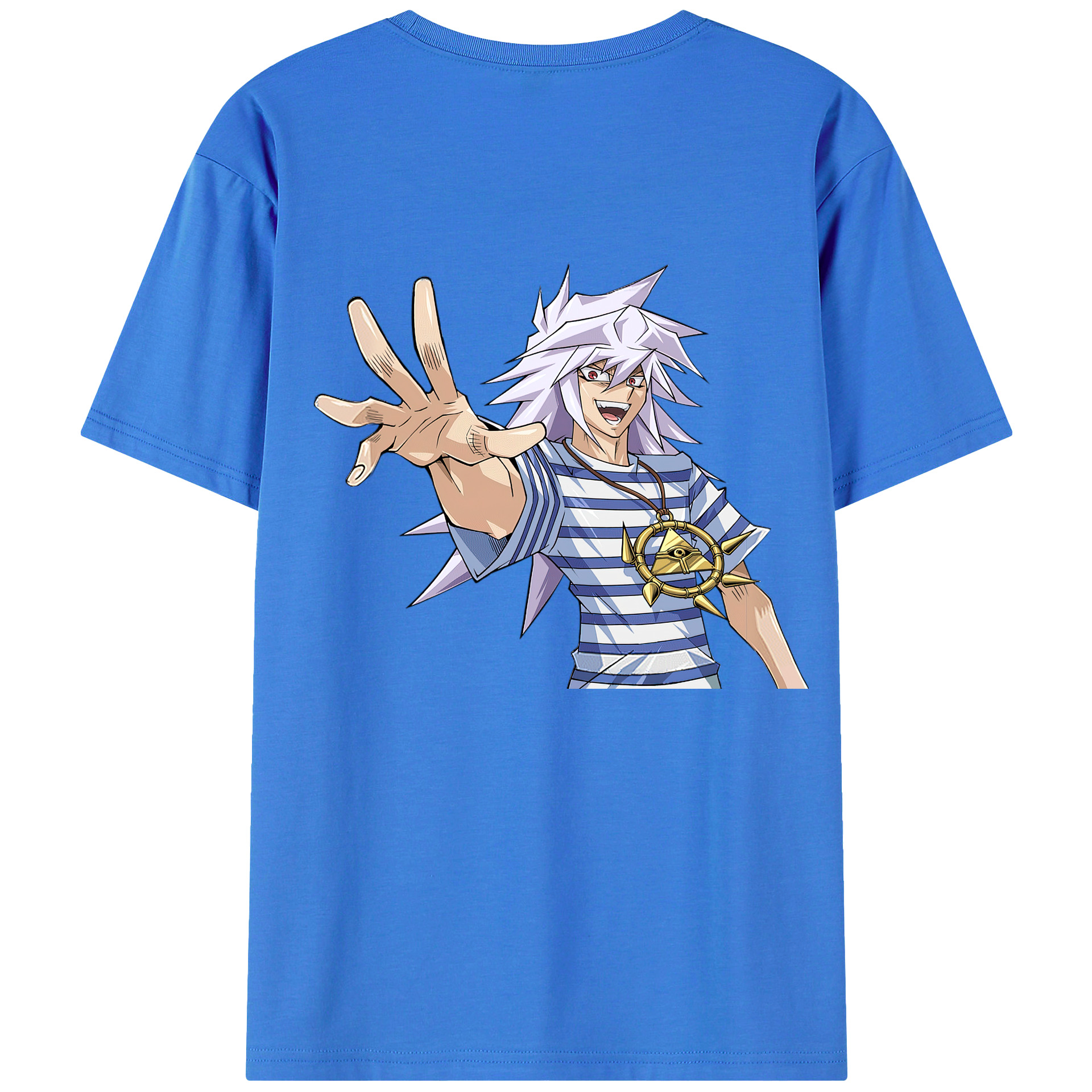 （画像用） 遊☆戯☆王 Yu-Gi-Oh! 綿100％ メンズ半袖Tシャツ（バックプリント） 通気性