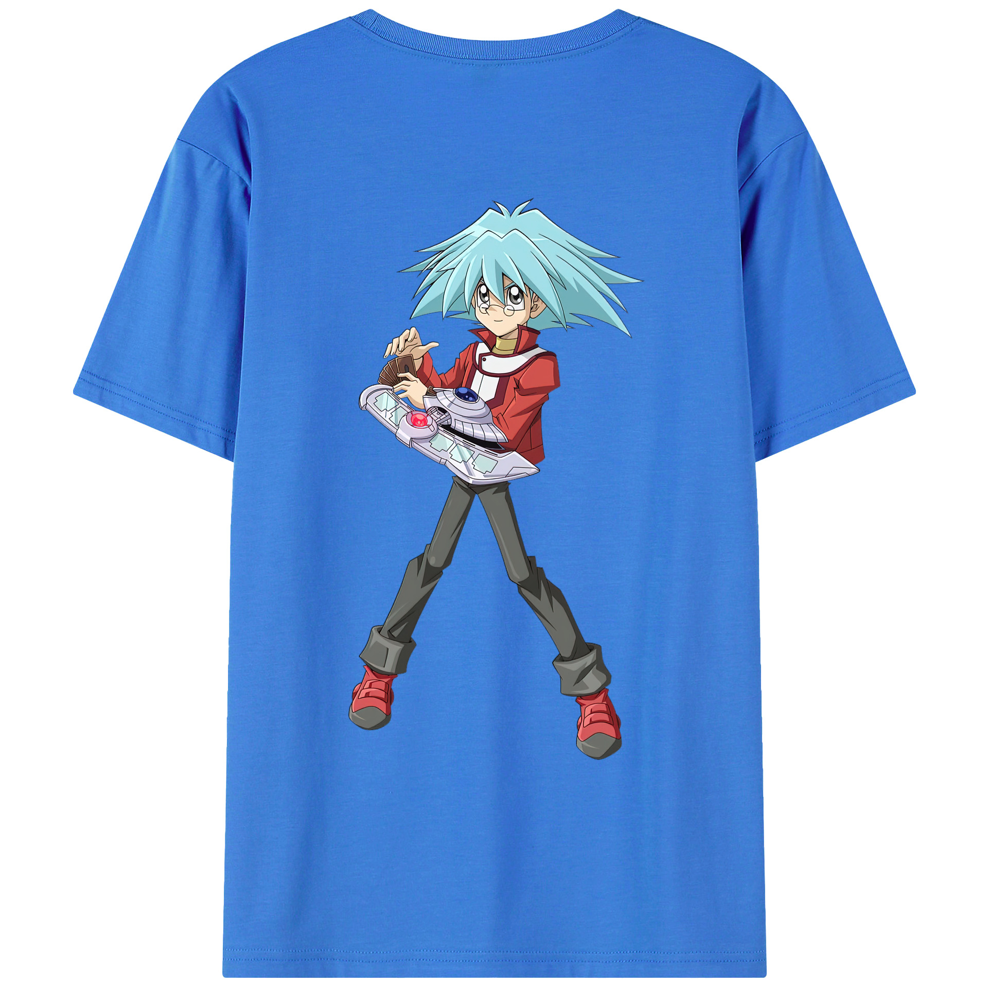 （画像用） 遊☆戯☆王 Yu-Gi-Oh! 綿100％ メンズ半袖Tシャツ（バックプリント） 通気性