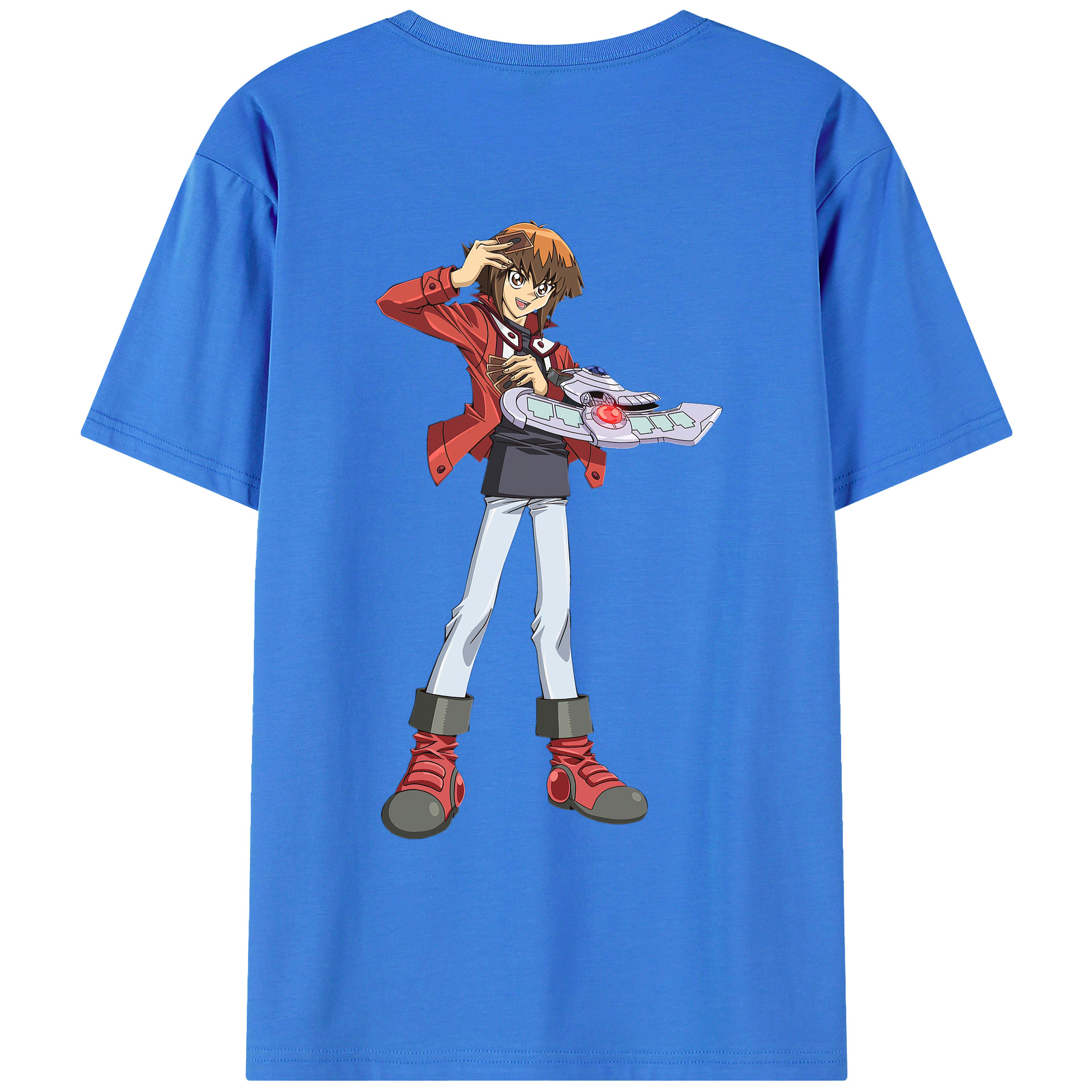 （画像用） 遊☆戯☆王 Yu-Gi-Oh! 綿100％ メンズ半袖Tシャツ（バックプリント） 通気性