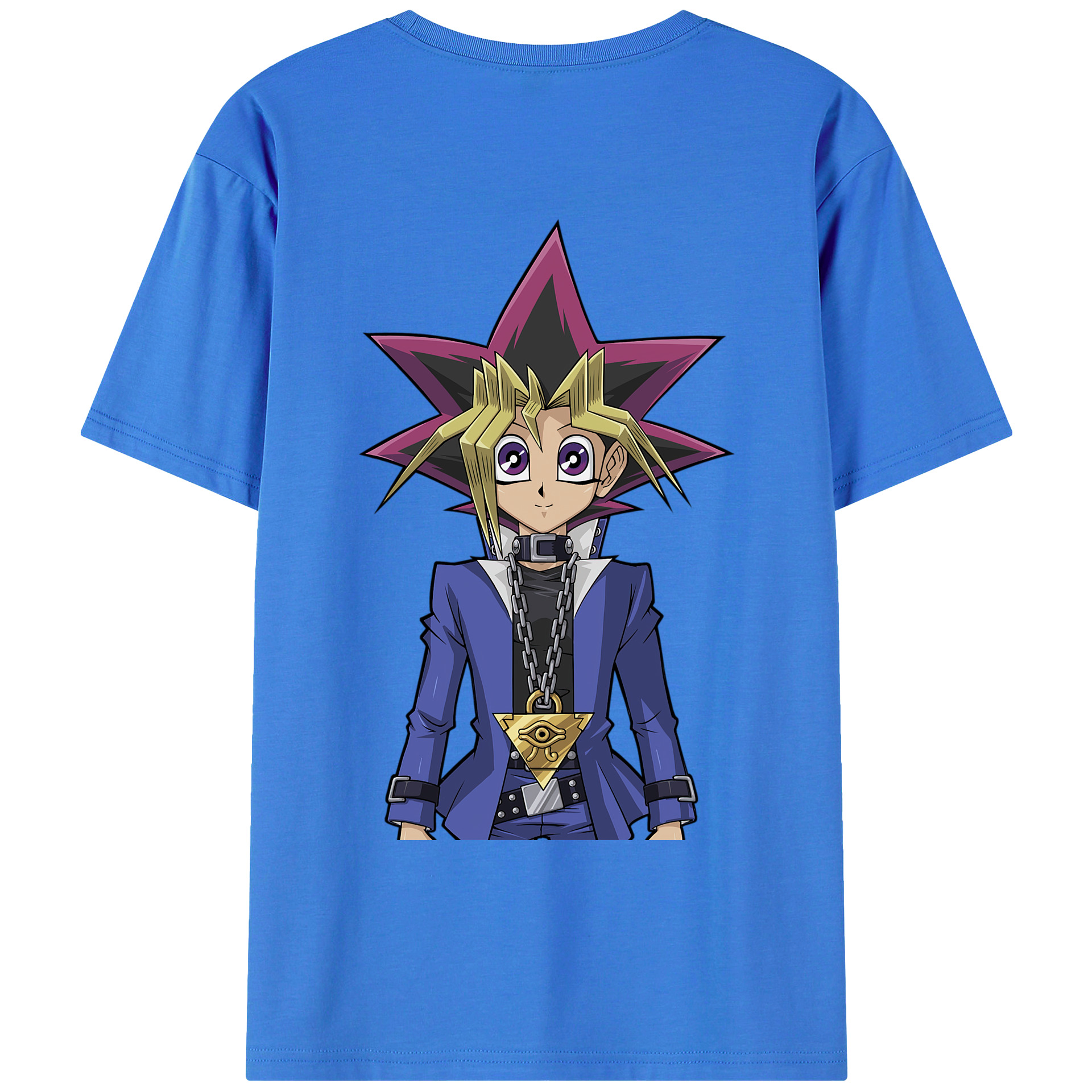 （画像用） 遊☆戯☆王 Yu-Gi-Oh! 綿100％ メンズ半袖Tシャツ（バックプリント） 通気性