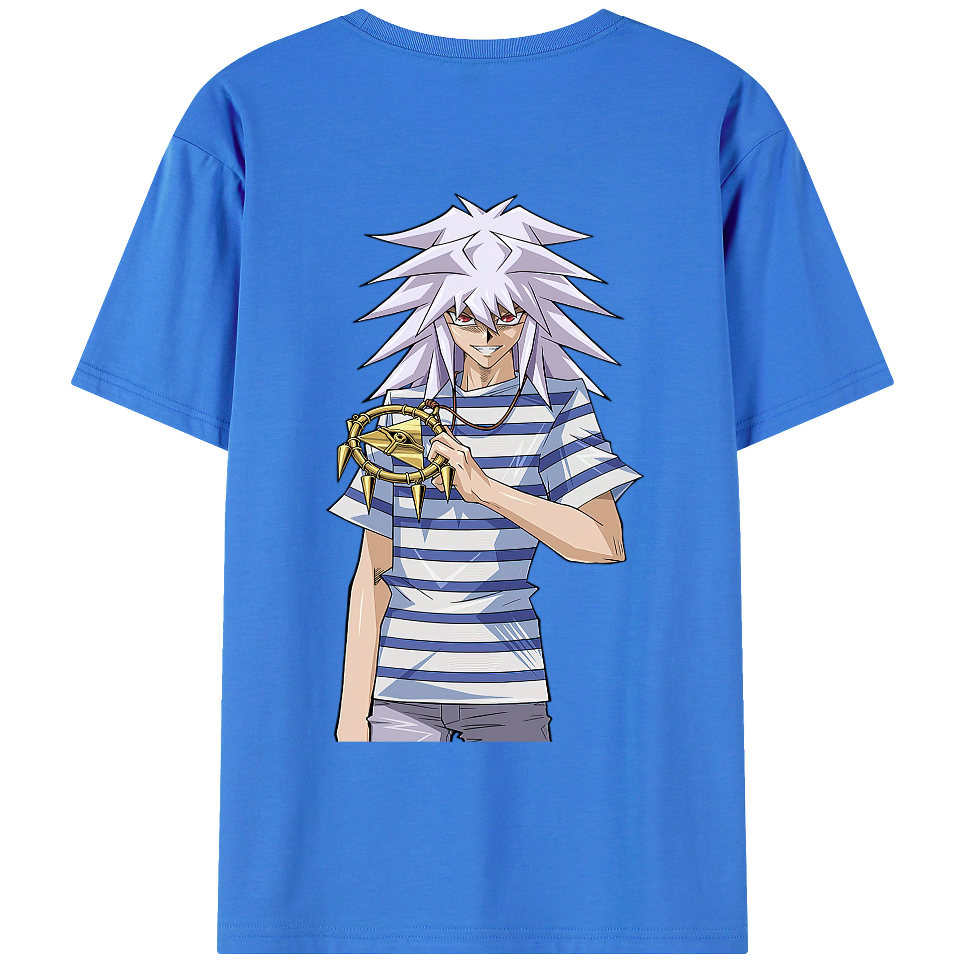 （画像用） 遊☆戯☆王 Yu-Gi-Oh! 綿100％ メンズ半袖Tシャツ（バックプリント） 通気性