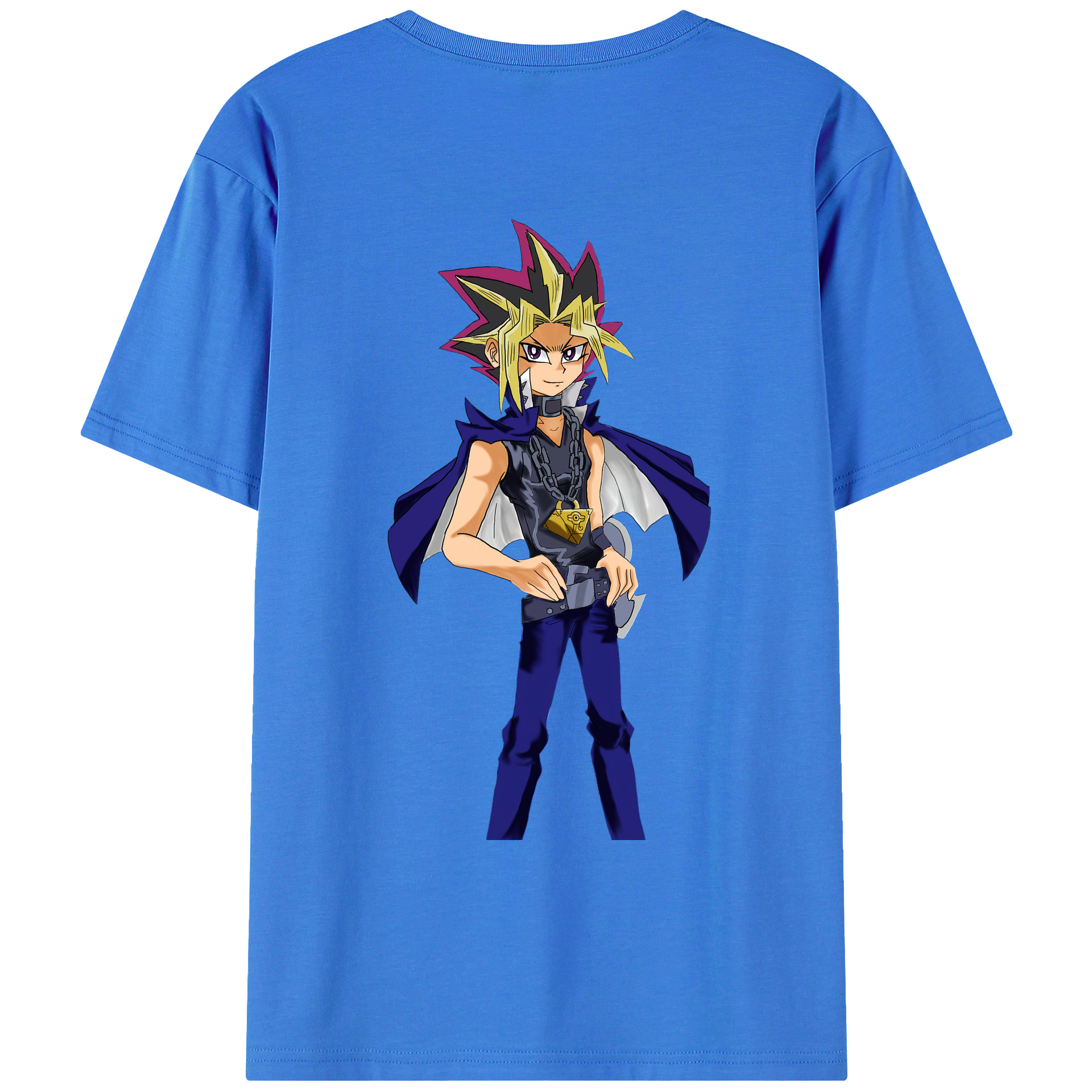 （画像用） 遊☆戯☆王 Yu-Gi-Oh! 綿100％ メンズ半袖Tシャツ（バックプリント） 通気性