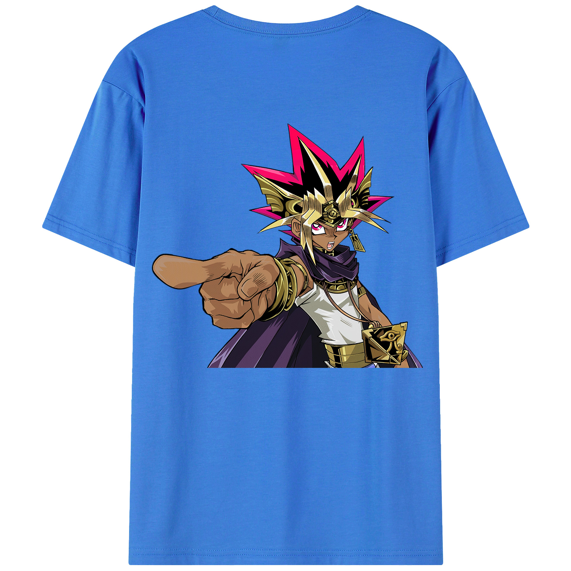 （画像用） 遊☆戯☆王 Yu-Gi-Oh! 綿100％ メンズ半袖Tシャツ（バックプリント） 通気性