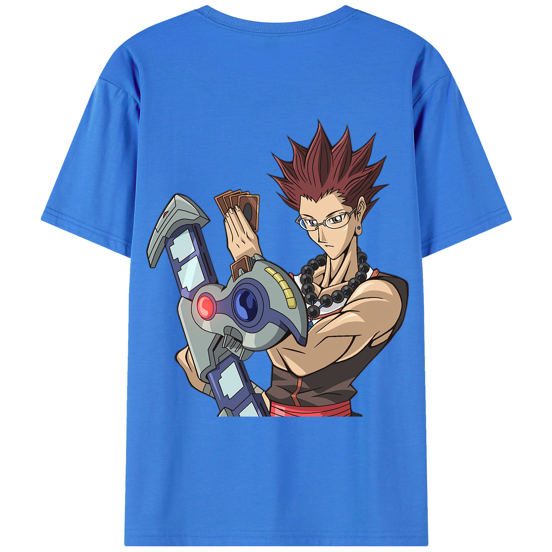 （画像用） 遊☆戯☆王 Yu-Gi-Oh! 綿100％ メンズ半袖Tシャツ（バックプリント） 通気性