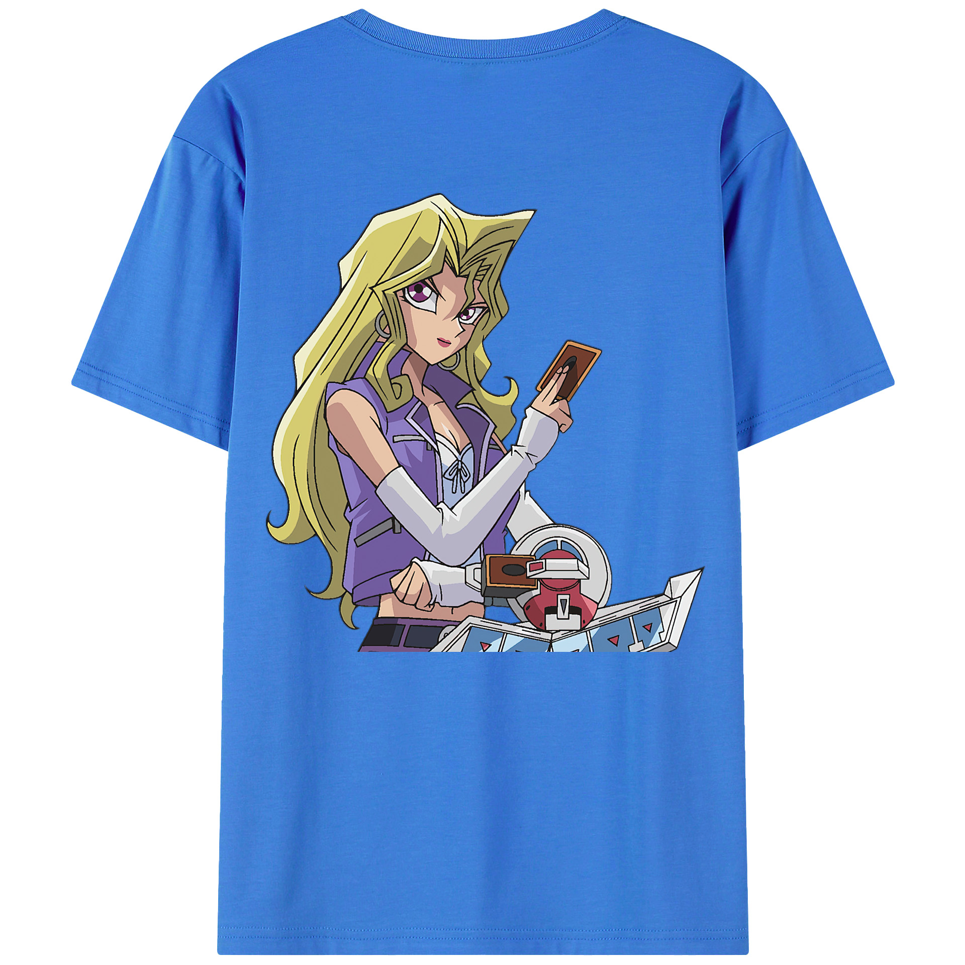 （画像用） 遊☆戯☆王 Yu-Gi-Oh! 綿100％ メンズ半袖Tシャツ（バックプリント） 通気性