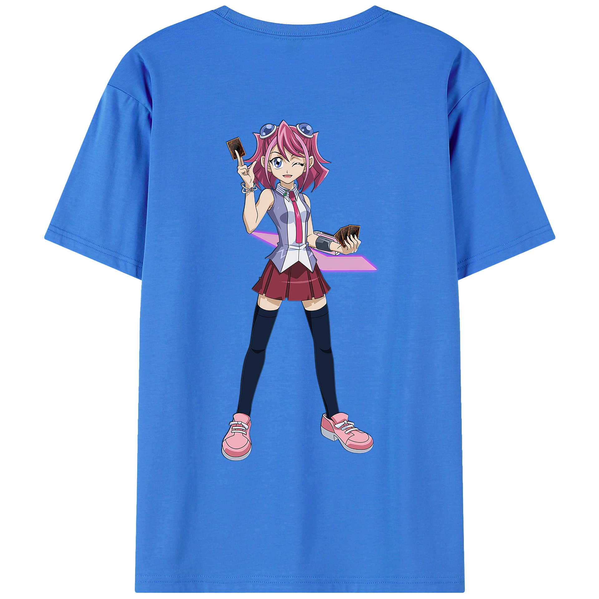 （画像用） 遊☆戯☆王 Yu-Gi-Oh! 綿100％ メンズ半袖Tシャツ（バックプリント） 通気性