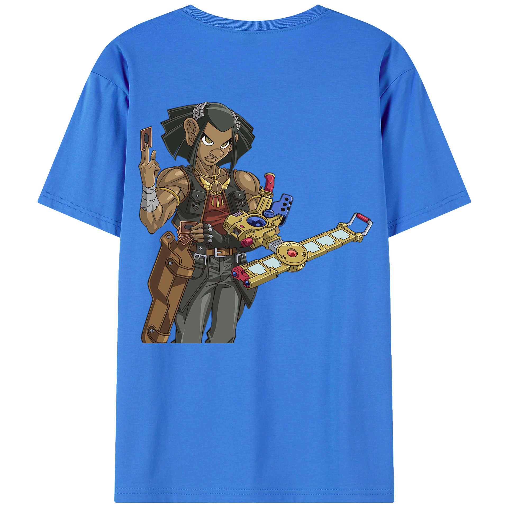 （画像用） 遊☆戯☆王 Yu-Gi-Oh! 綿100％ メンズ半袖Tシャツ（バックプリント） 通気性