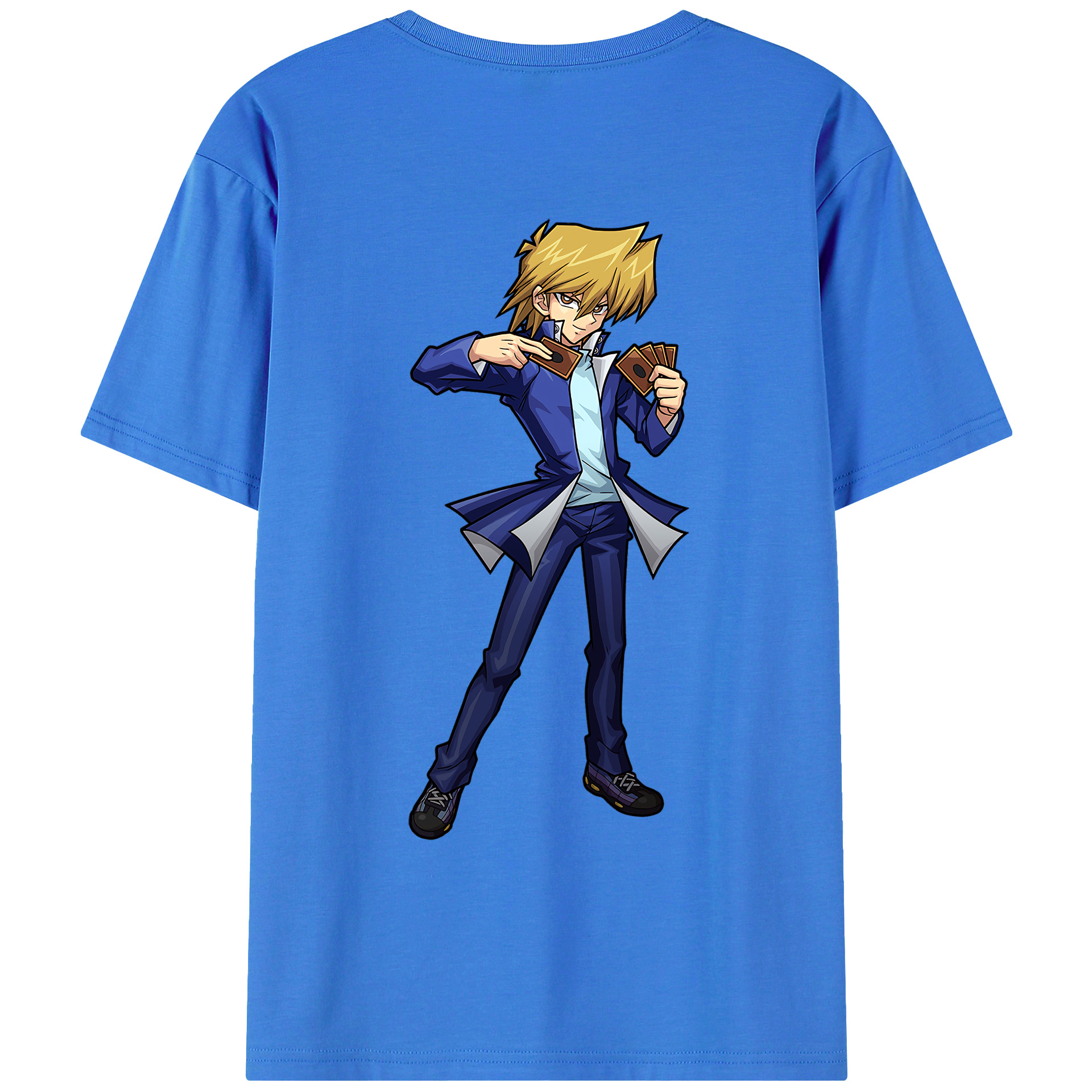 （画像用） 遊☆戯☆王 Yu-Gi-Oh! 綿100％ メンズ半袖Tシャツ（バックプリント） 通気性