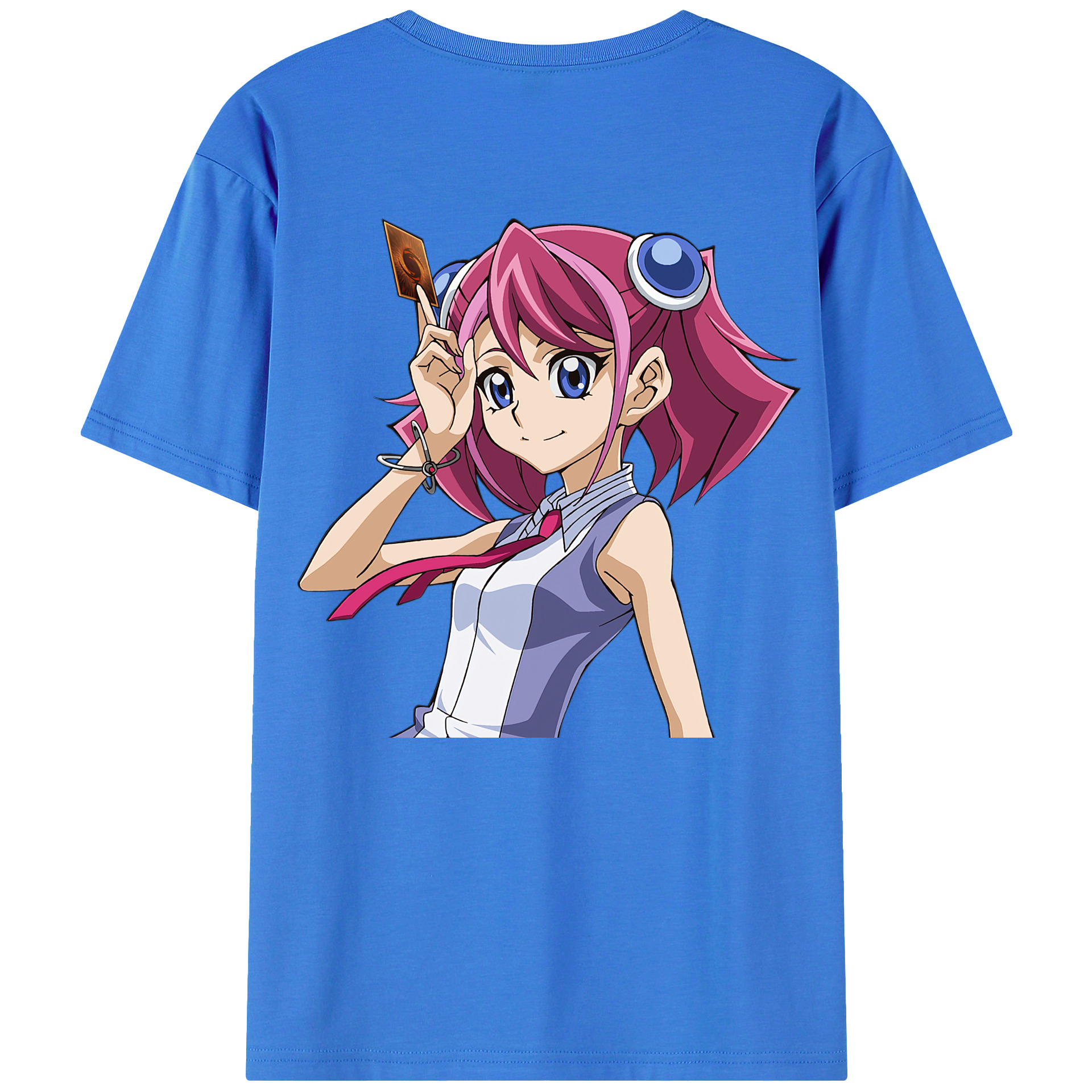 （画像用） 遊☆戯☆王 Yu-Gi-Oh! 綿100％ メンズ半袖Tシャツ（バックプリント） 通気性