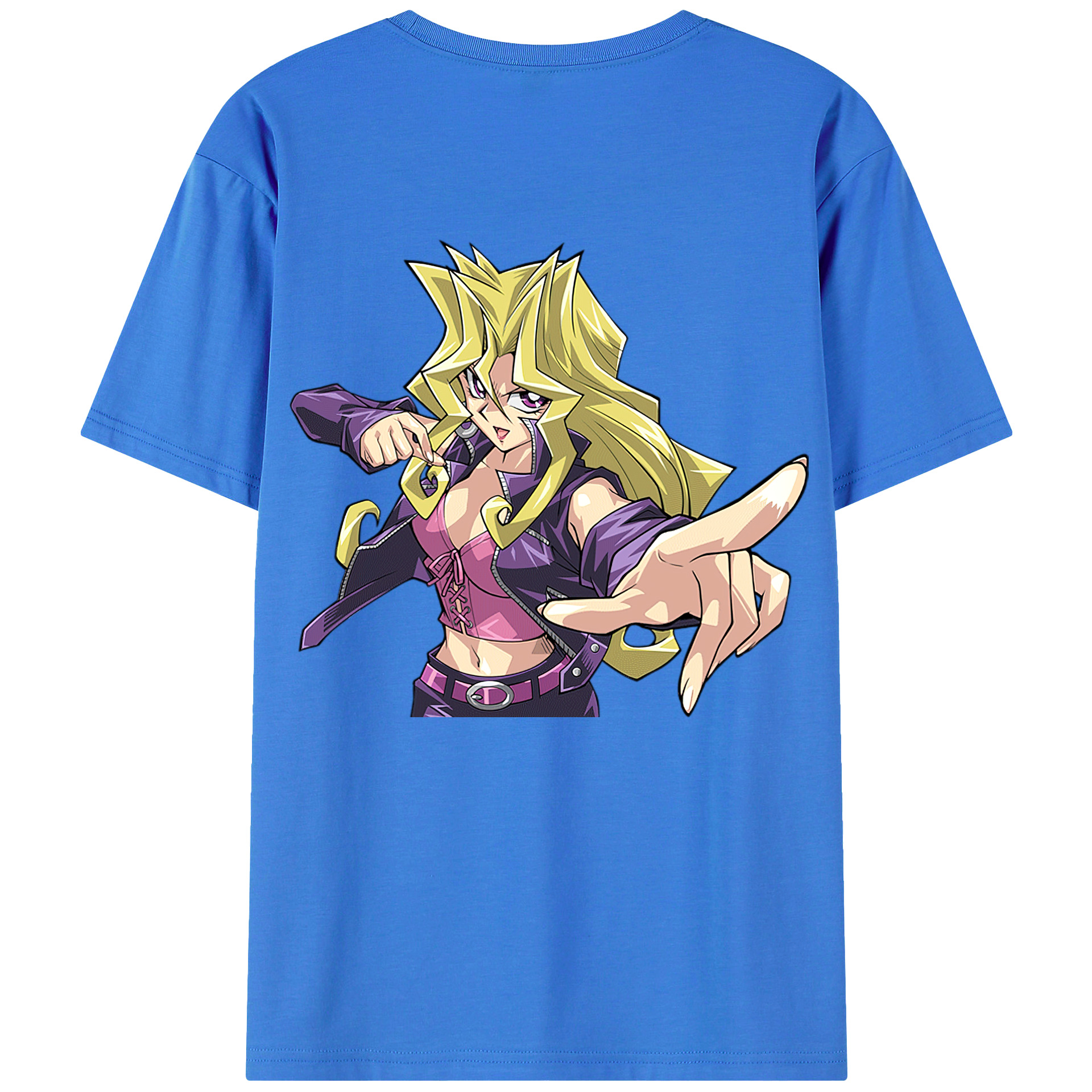 （画像用） 遊☆戯☆王 Yu-Gi-Oh! 綿100％ メンズ半袖Tシャツ（バックプリント） 通気性