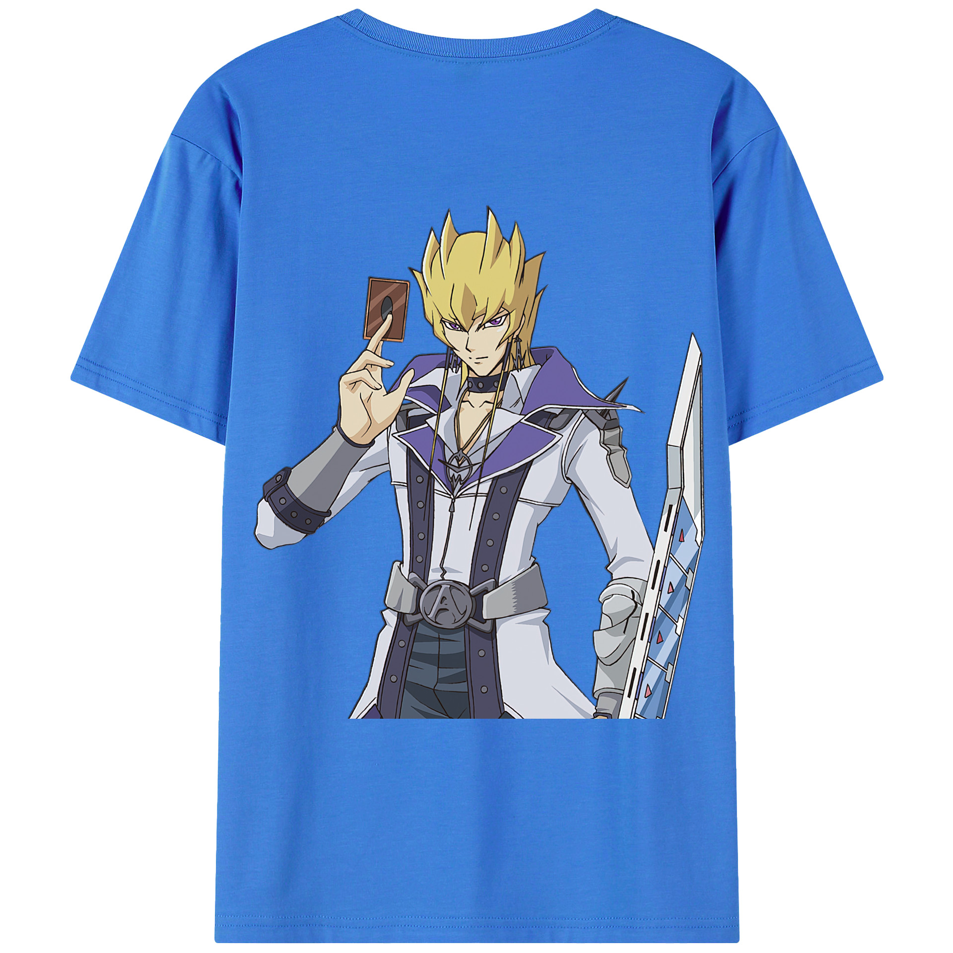 （画像用） 遊☆戯☆王 Yu-Gi-Oh! 綿100％ メンズ半袖Tシャツ（バックプリント） 通気性