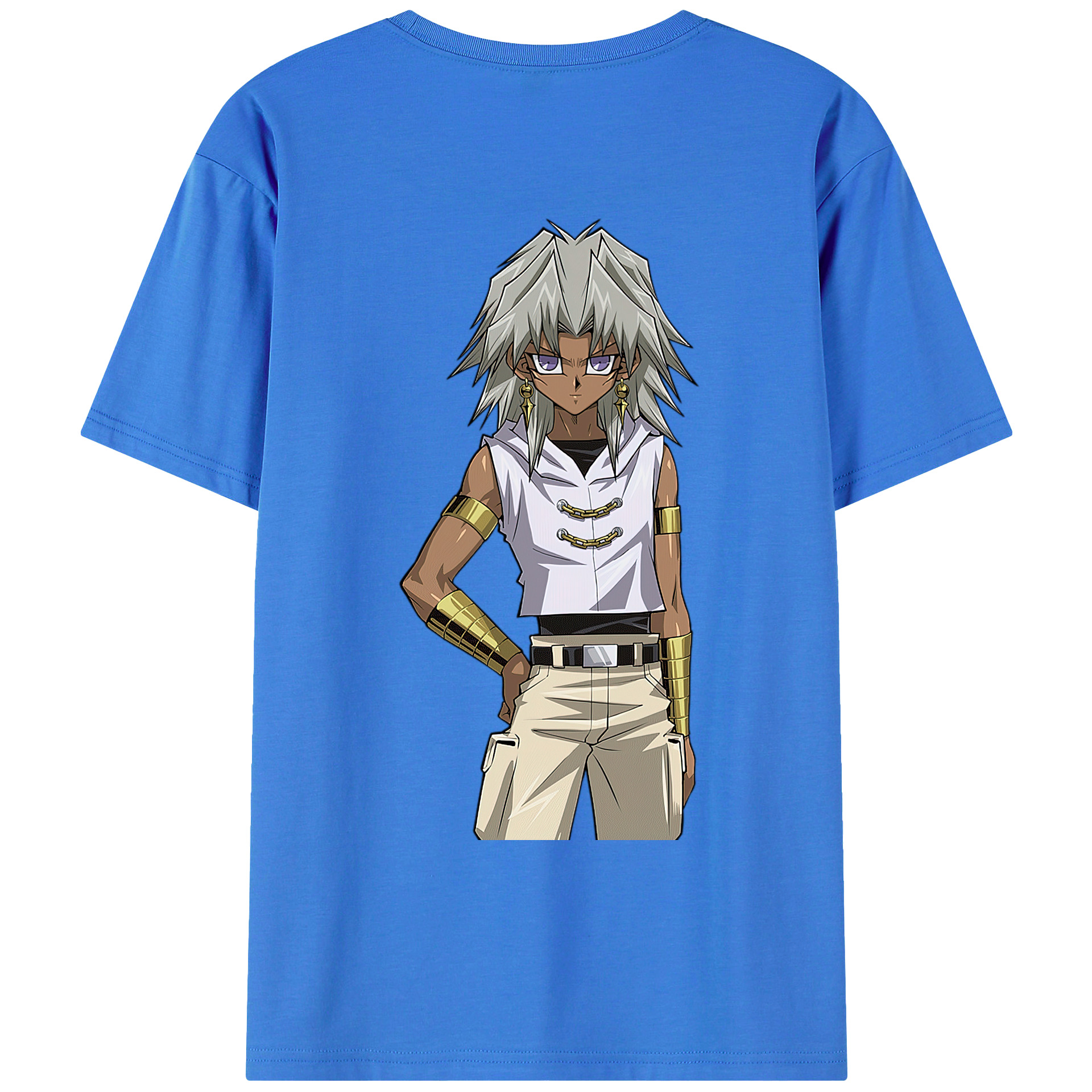 （画像用） 遊☆戯☆王 Yu-Gi-Oh! 綿100％ メンズ半袖Tシャツ（バックプリント） 通気性