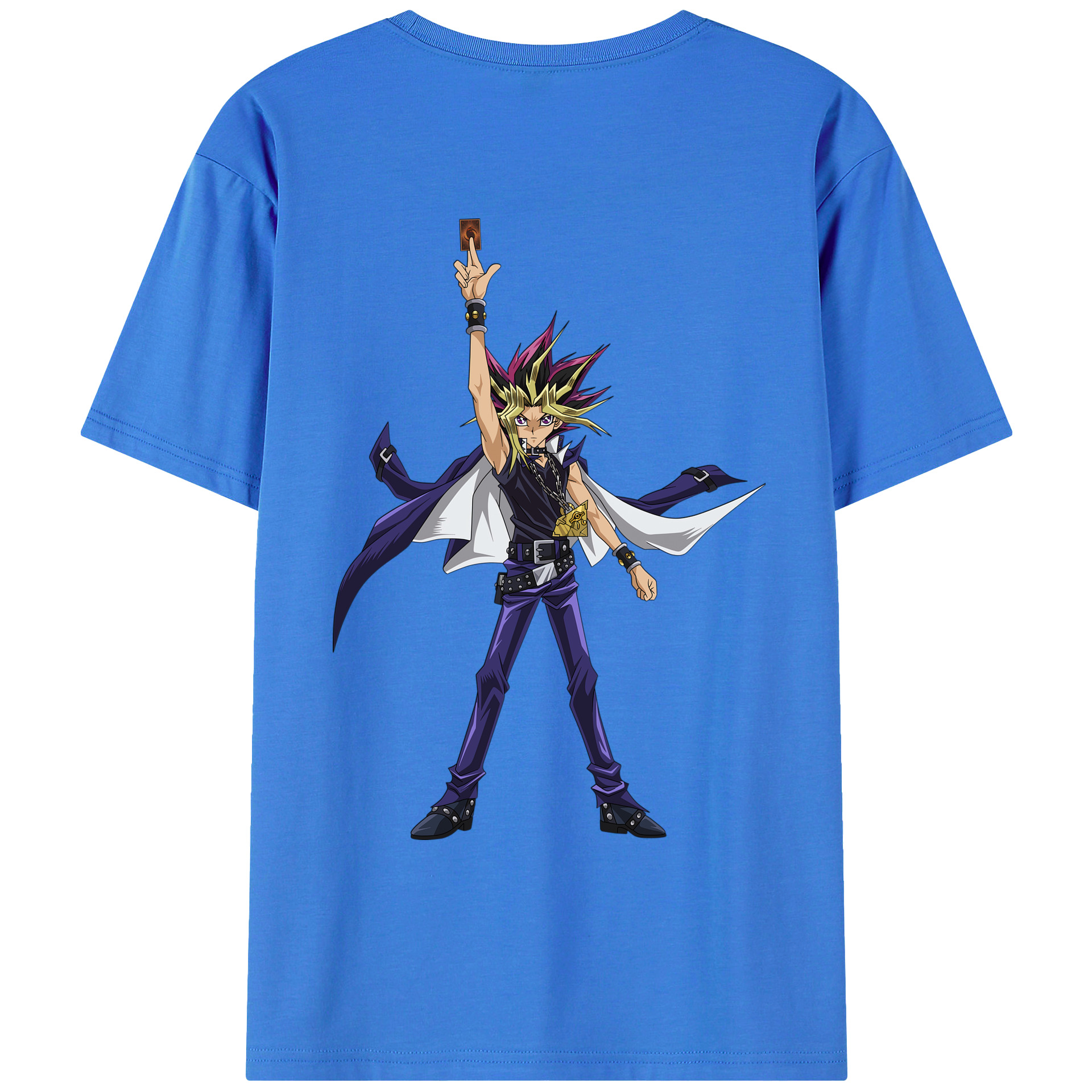 （画像用） 遊☆戯☆王 Yu-Gi-Oh! 綿100％ メンズ半袖Tシャツ（バックプリント） 通気性