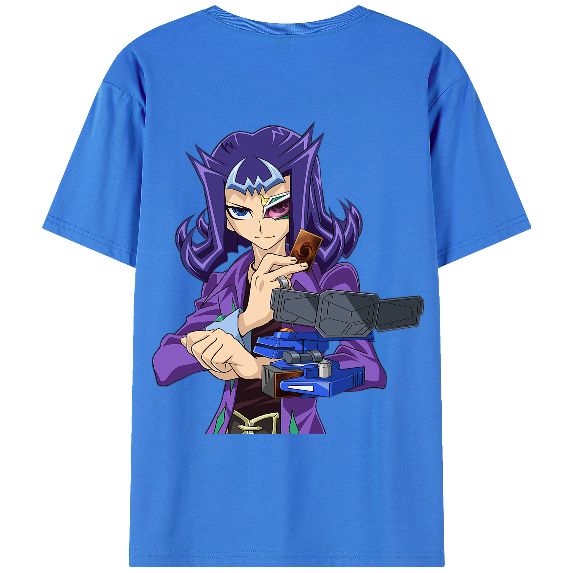 （画像用） 遊☆戯☆王 Yu-Gi-Oh! 綿100％ メンズ半袖Tシャツ（バックプリント） 通気性