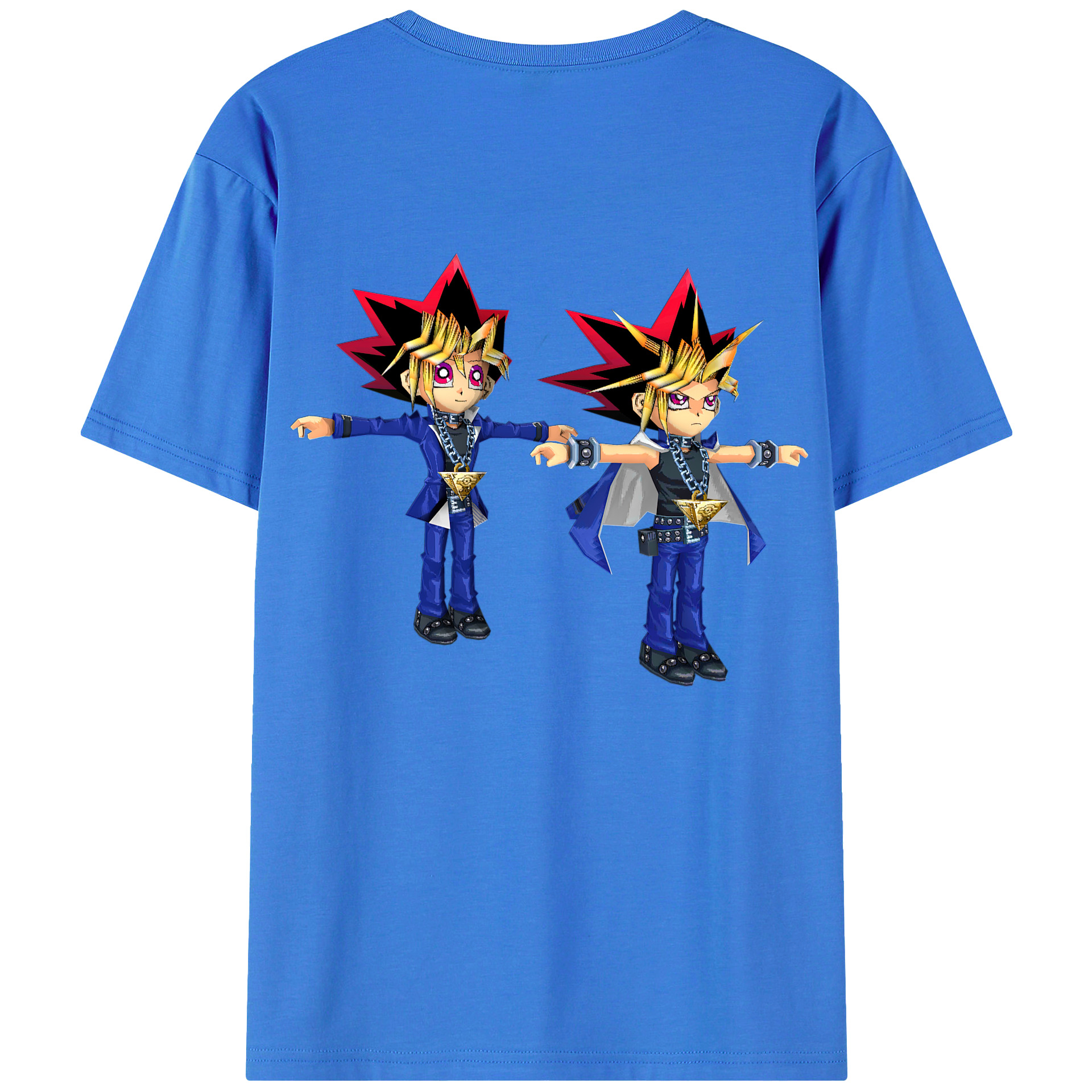 （画像用） 遊☆戯☆王 Yu-Gi-Oh! 綿100％ メンズ半袖Tシャツ（バックプリント） 通気性