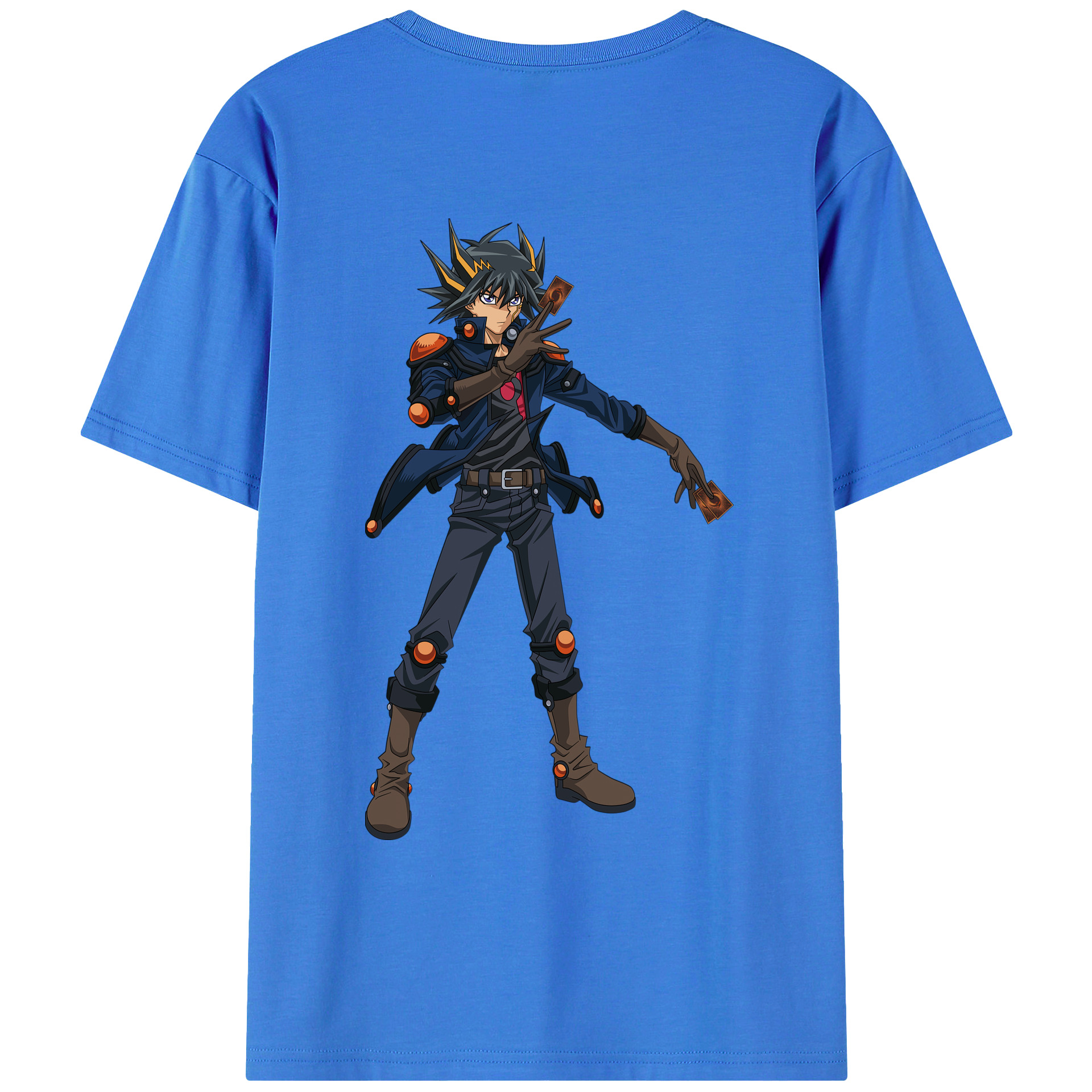 （画像用） 遊☆戯☆王 Yu-Gi-Oh! 綿100％ メンズ半袖Tシャツ（バックプリント） 通気性