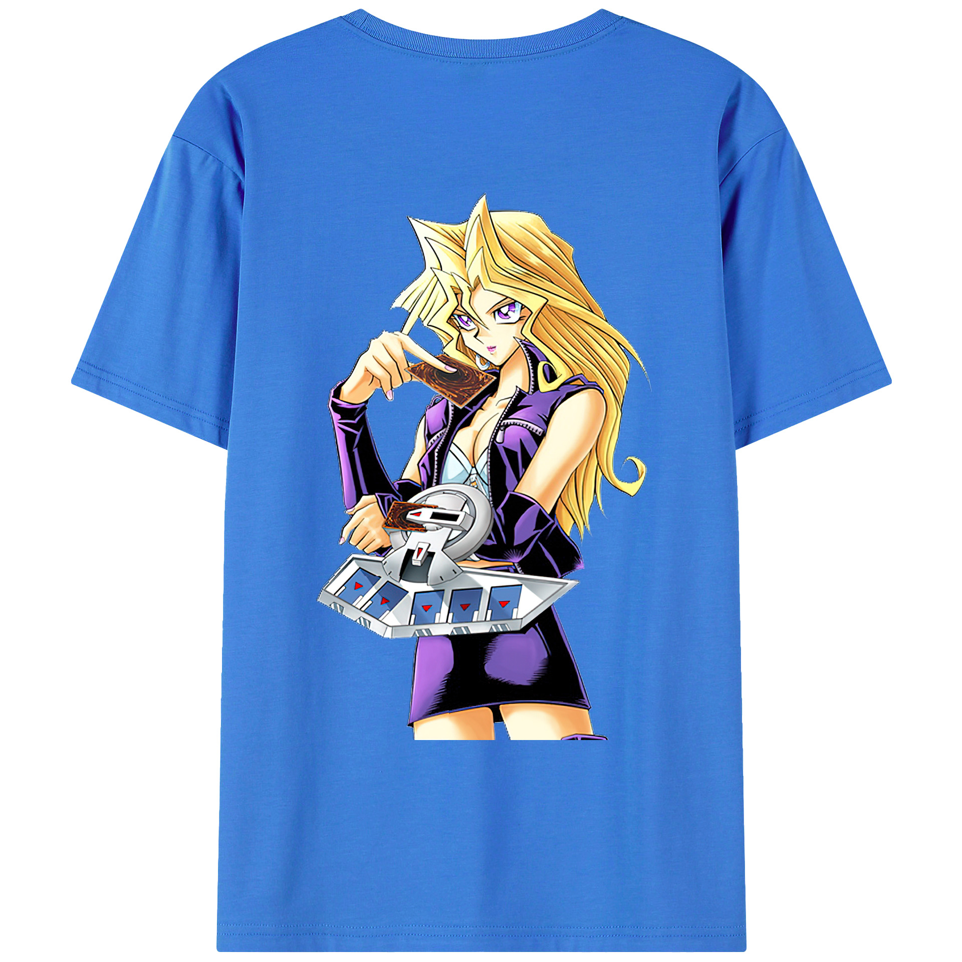 （画像用） 遊☆戯☆王 Yu-Gi-Oh! 綿100％ メンズ半袖Tシャツ（バックプリント） 通気性