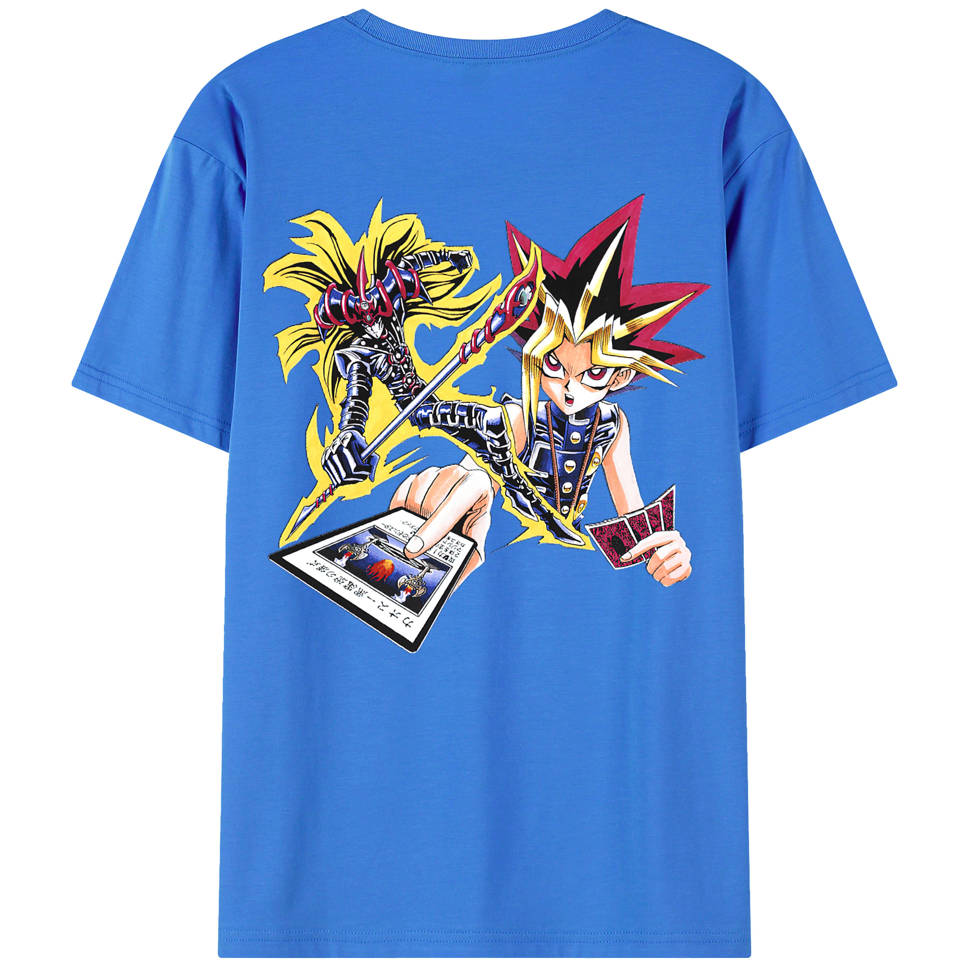 （画像用） 遊☆戯☆王 Yu-Gi-Oh! 綿100％ メンズ半袖Tシャツ（バックプリント） 通気性