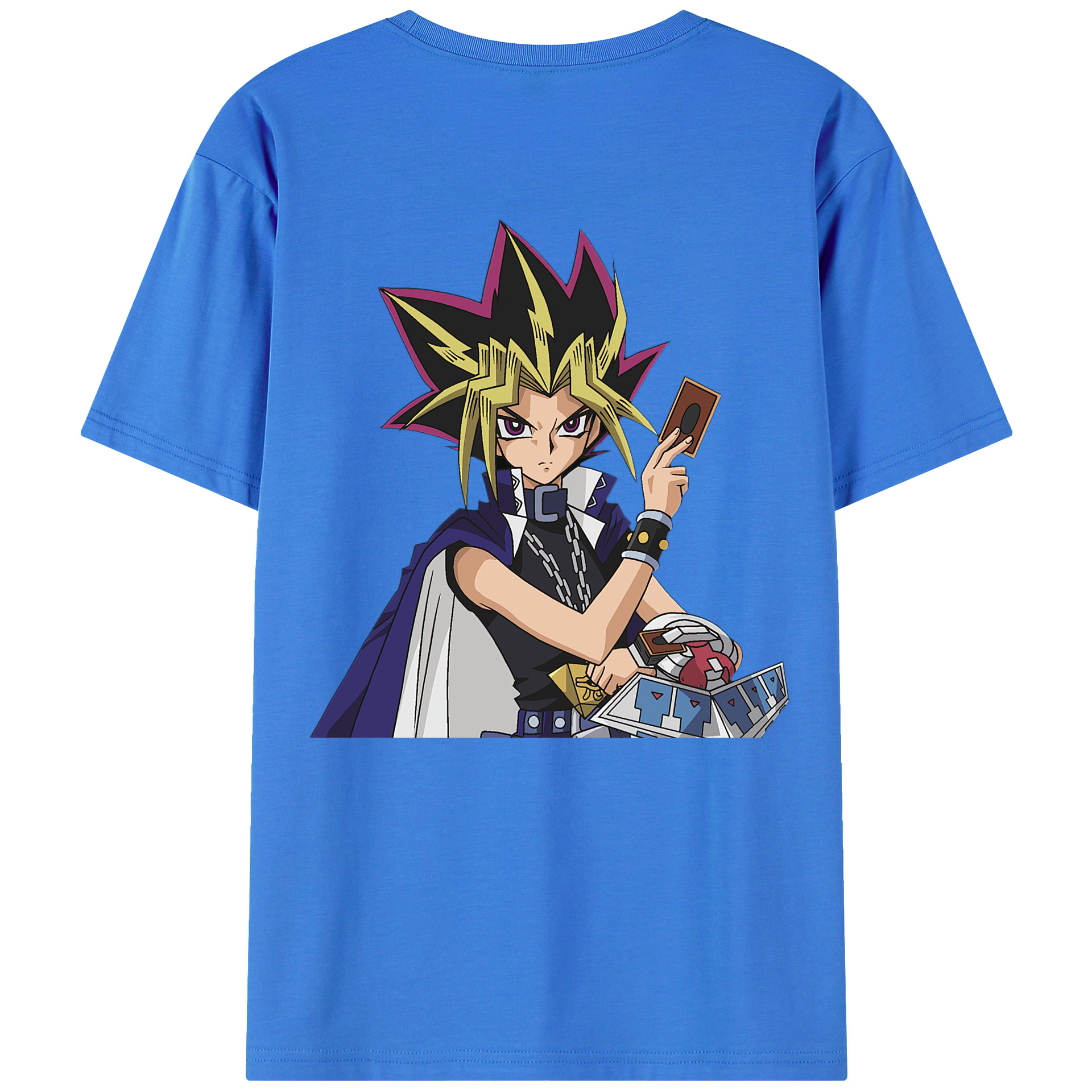 （画像用） 遊☆戯☆王 Yu-Gi-Oh! 綿100％ メンズ半袖Tシャツ（バックプリント） 通気性