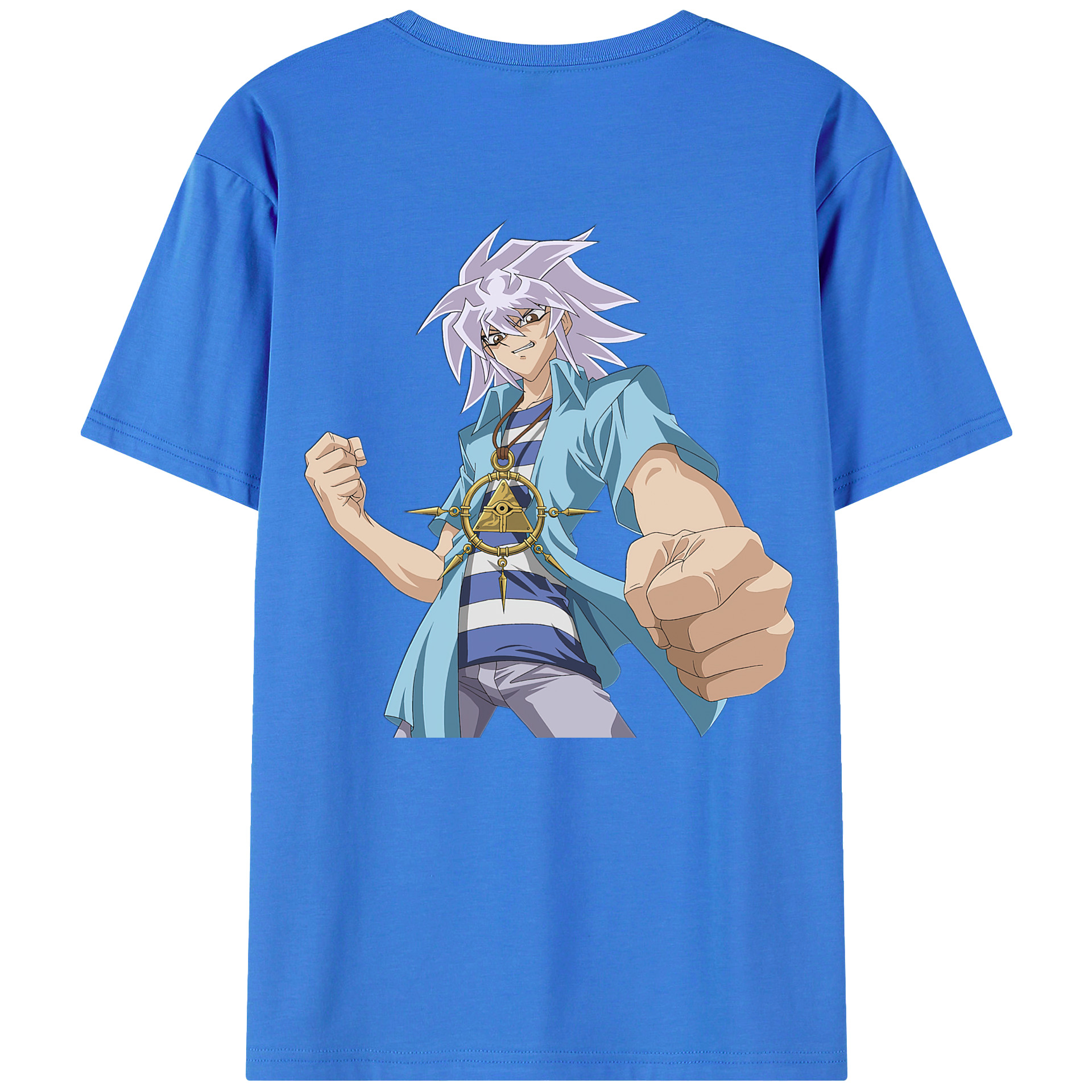 （画像用） 遊☆戯☆王 Yu-Gi-Oh! 綿100％ メンズ半袖Tシャツ（バックプリント） 通気性