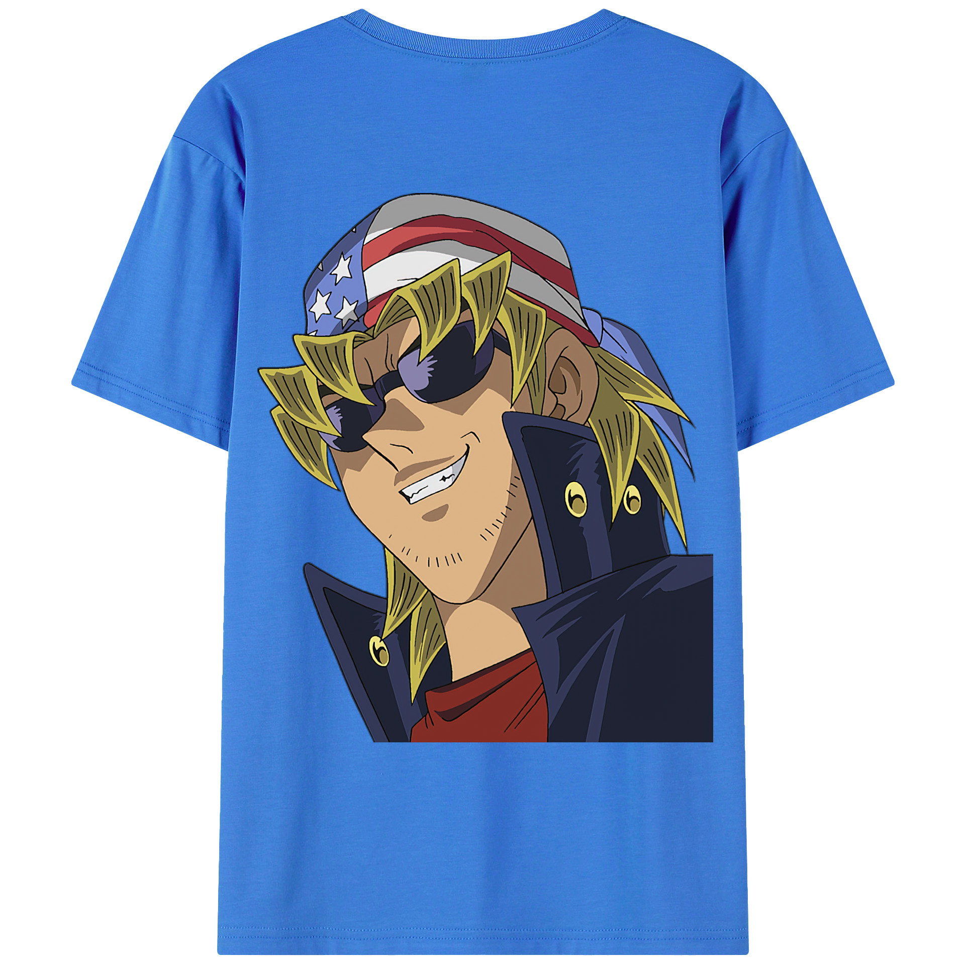 （画像用） 遊☆戯☆王 Yu-Gi-Oh! 綿100％ メンズ半袖Tシャツ（バックプリント） 通気性