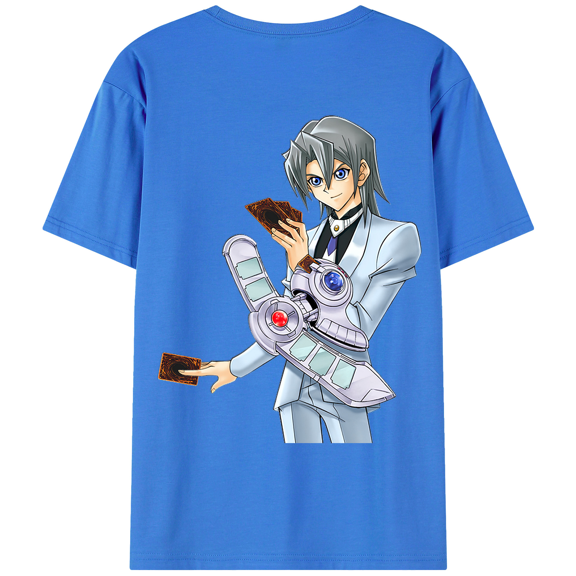 （画像用） 遊☆戯☆王 Yu-Gi-Oh! 綿100％ メンズ半袖Tシャツ（バックプリント） 通気性