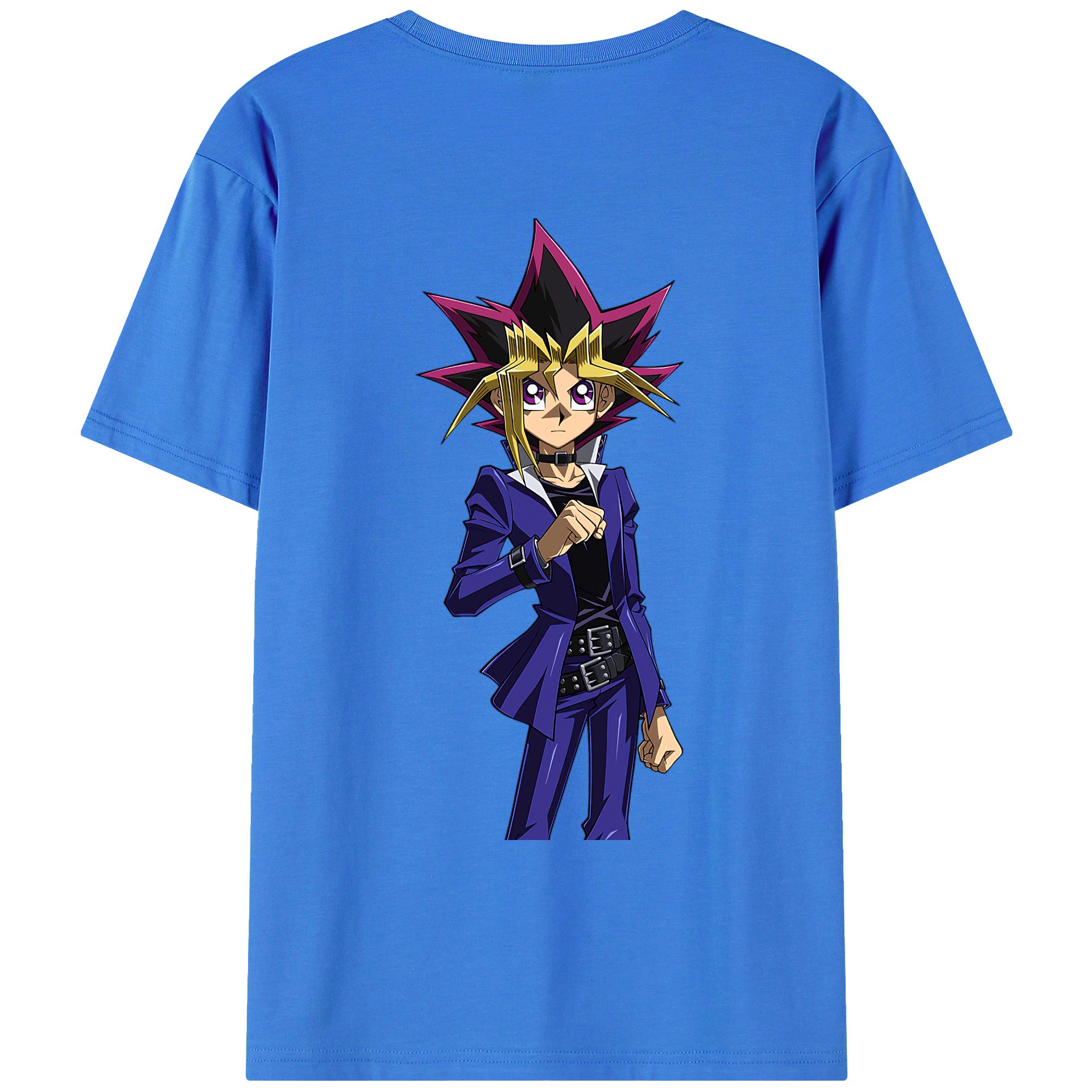 （画像用） 遊☆戯☆王 Yu-Gi-Oh! 綿100％ メンズ半袖Tシャツ（バックプリント） 通気性