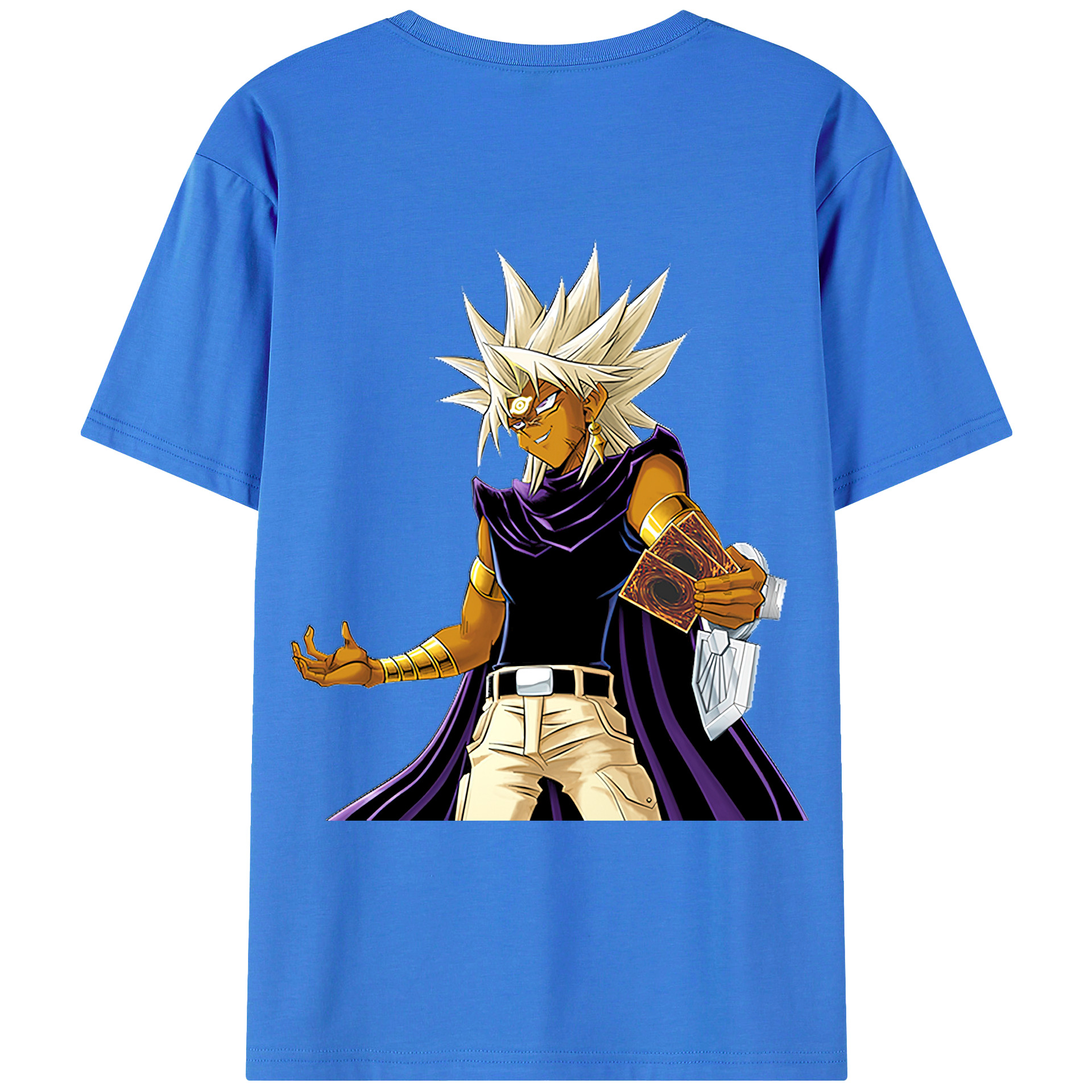 （画像用） 遊☆戯☆王 Yu-Gi-Oh! 綿100％ メンズ半袖Tシャツ（バックプリント） 通気性