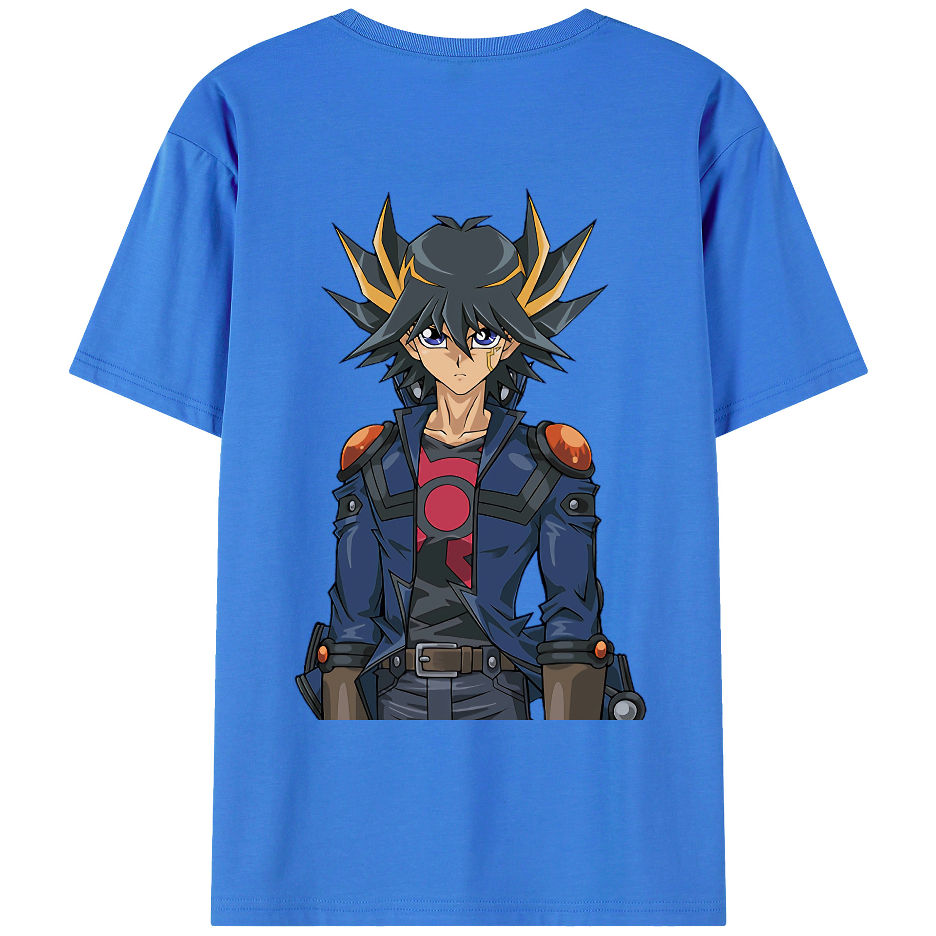 （画像用） 遊☆戯☆王 Yu-Gi-Oh! 綿100％ メンズ半袖Tシャツ（バックプリント） 通気性