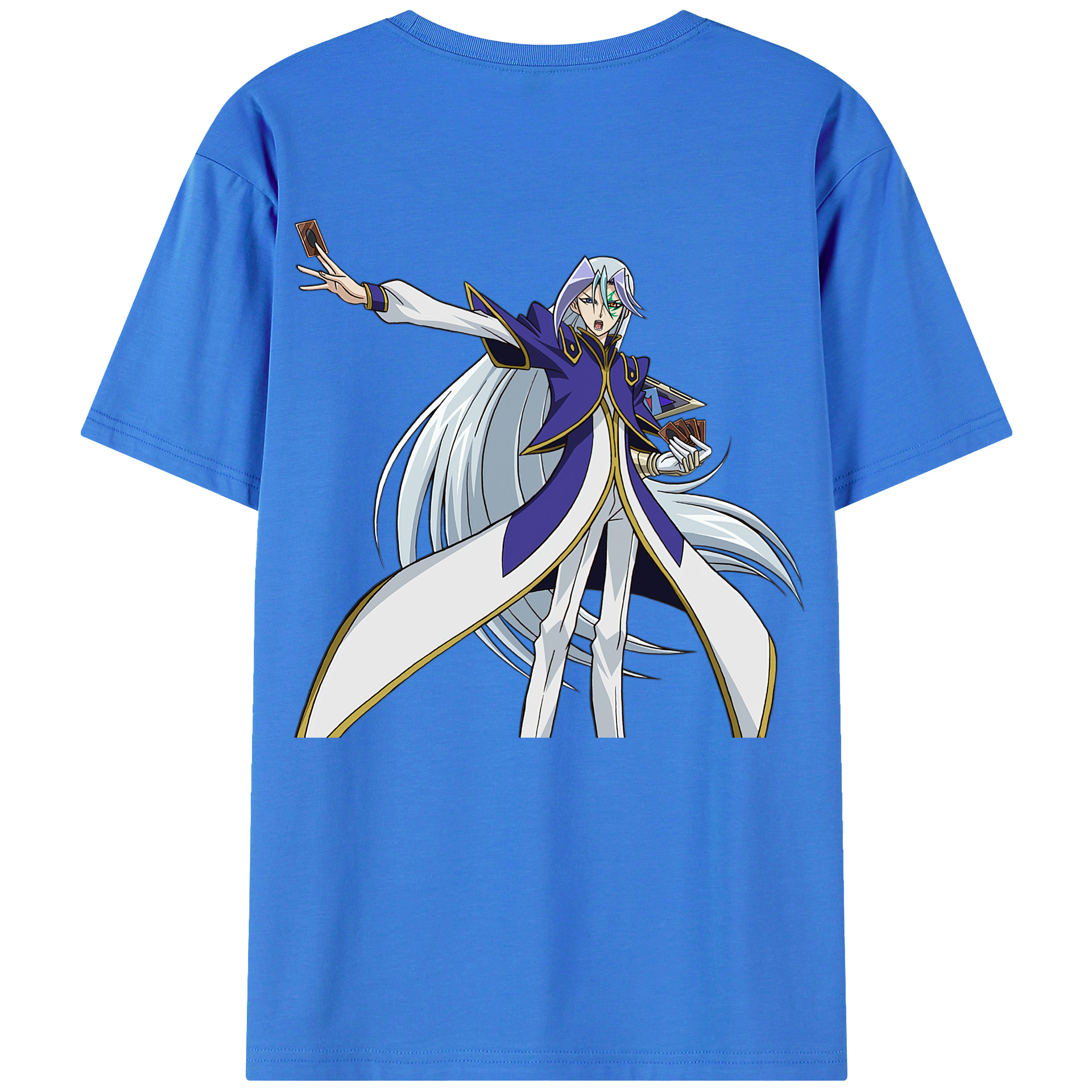 （画像用） 遊☆戯☆王 Yu-Gi-Oh! 綿100％ メンズ半袖Tシャツ（バックプリント） 通気性