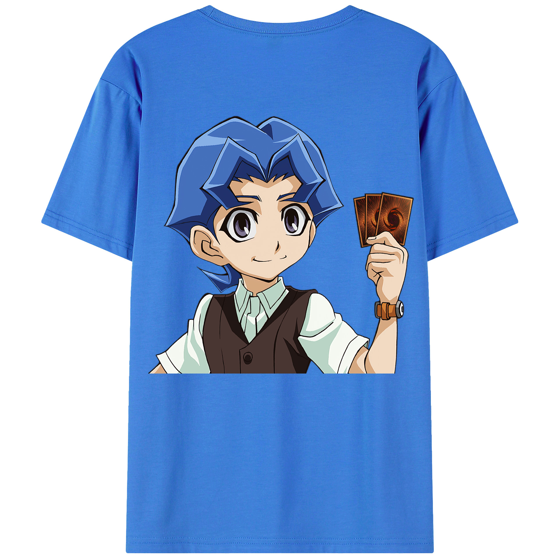 （画像用） 遊☆戯☆王 Yu-Gi-Oh! 綿100％ メンズ半袖Tシャツ（バックプリント） 通気性