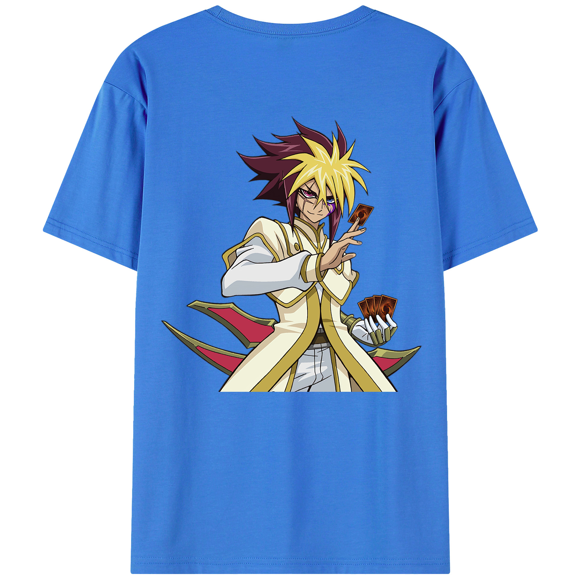 （画像用） 遊☆戯☆王 Yu-Gi-Oh! 綿100％ メンズ半袖Tシャツ（バックプリント） 通気性