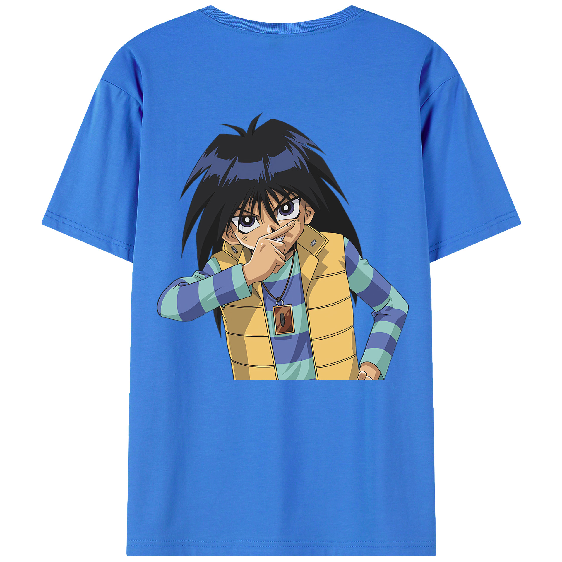 （画像用） 遊☆戯☆王 Yu-Gi-Oh! 綿100％ メンズ半袖Tシャツ（バックプリント） 通気性