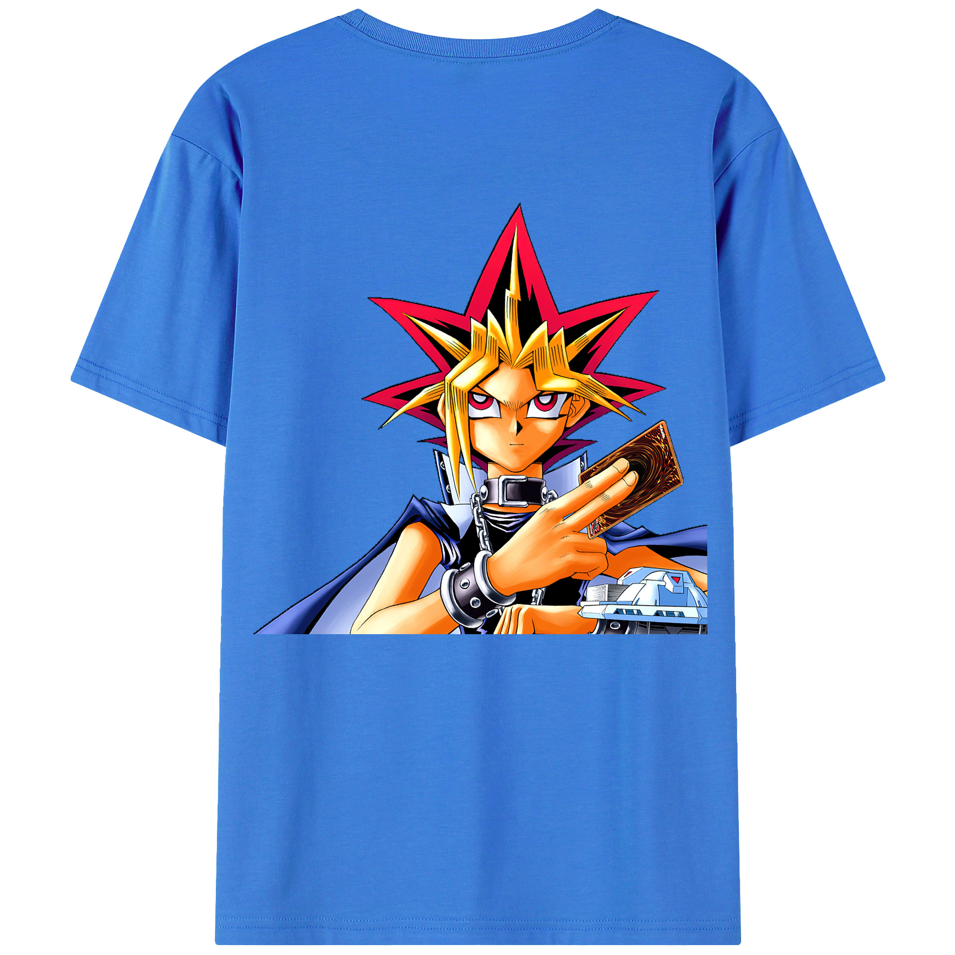 （画像用） 遊☆戯☆王 Yu-Gi-Oh! 綿100％ メンズ半袖Tシャツ（バックプリント） 通気性