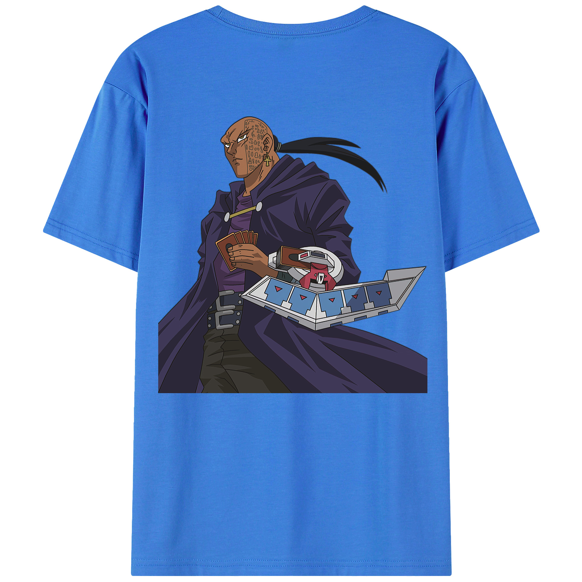（画像用） 遊☆戯☆王 Yu-Gi-Oh! 綿100％ メンズ半袖Tシャツ（バックプリント） 通気性