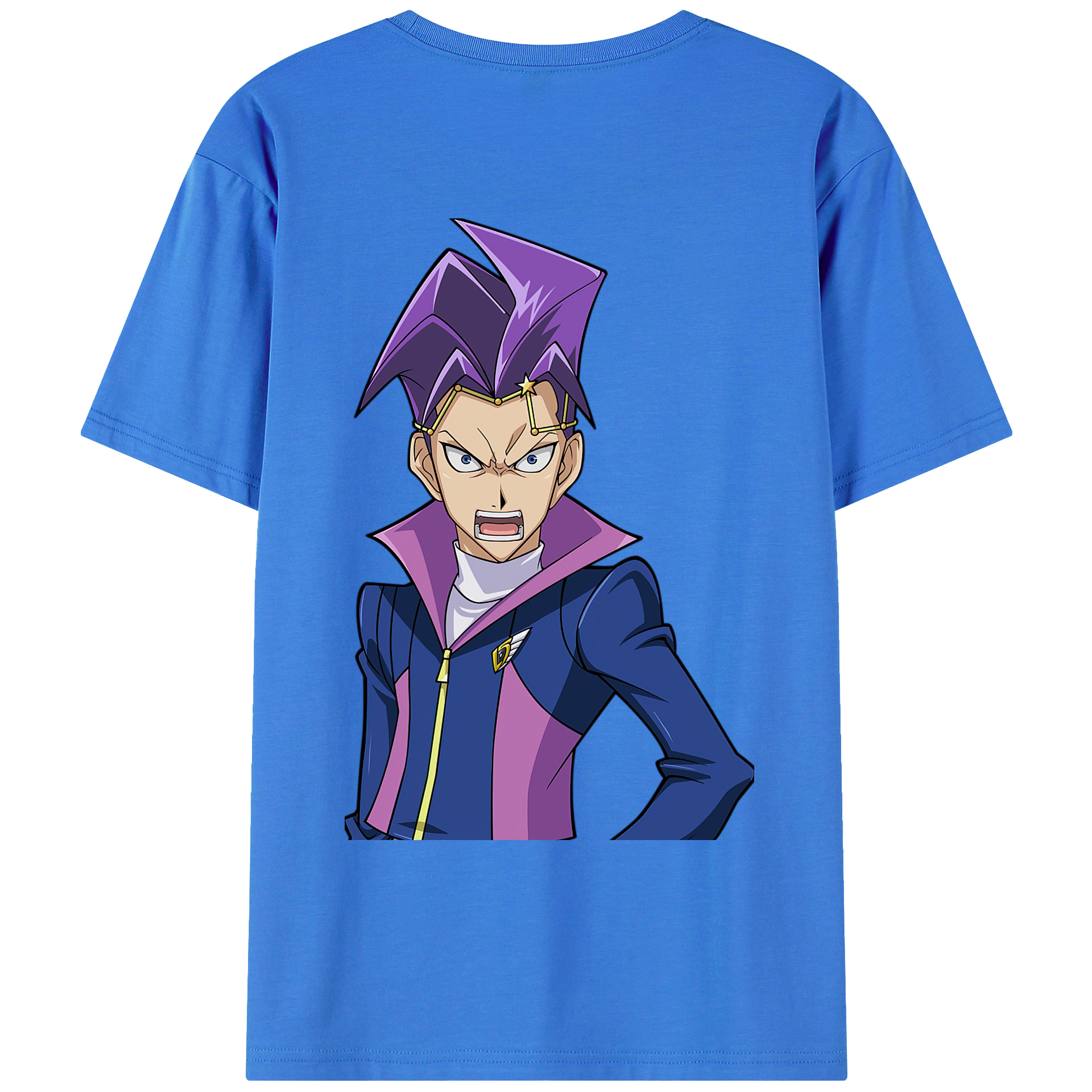 （画像用） 遊☆戯☆王 Yu-Gi-Oh! 綿100％ メンズ半袖Tシャツ（バックプリント） 通気性