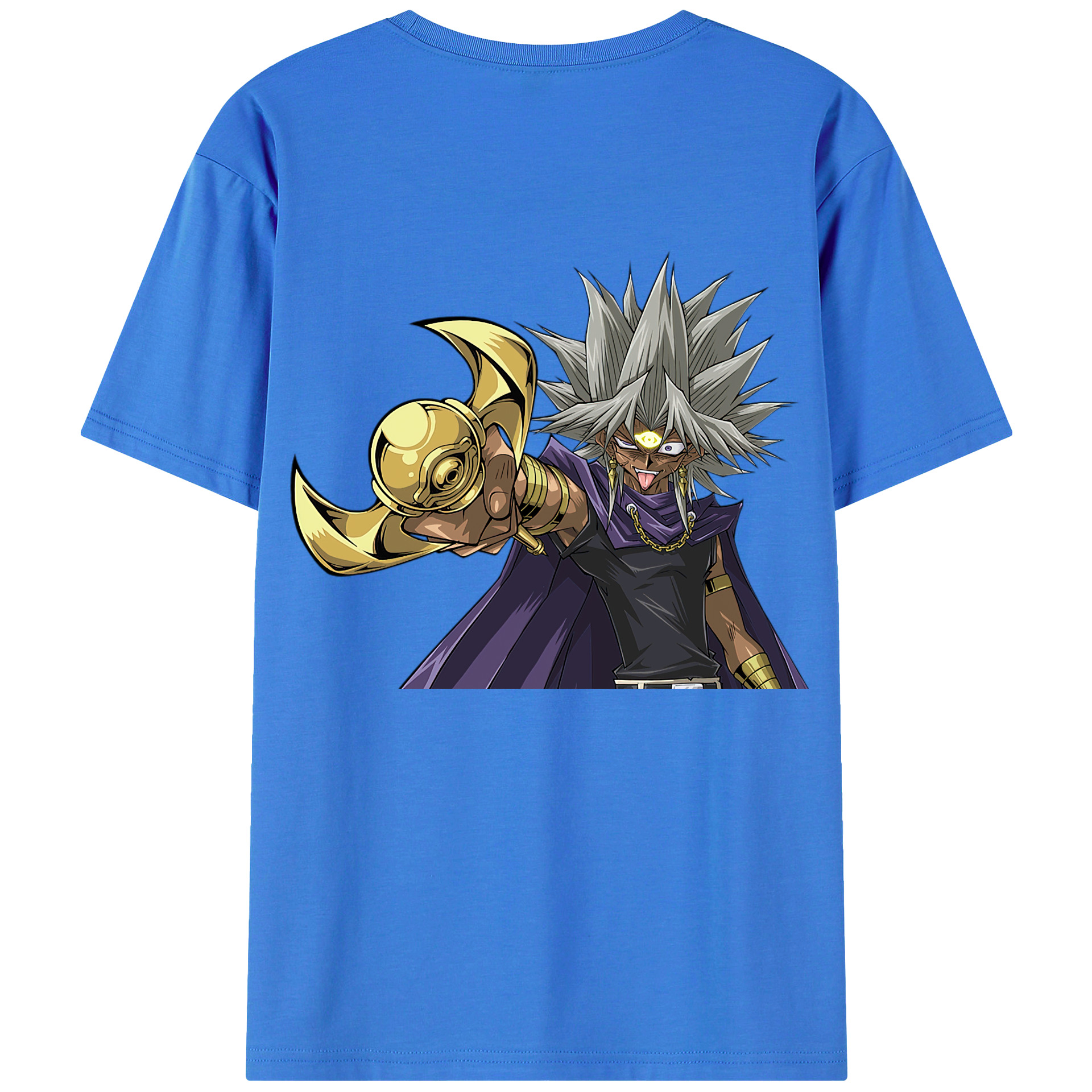 （画像用） 遊☆戯☆王 Yu-Gi-Oh! 綿100％ メンズ半袖Tシャツ（バックプリント） 通気性