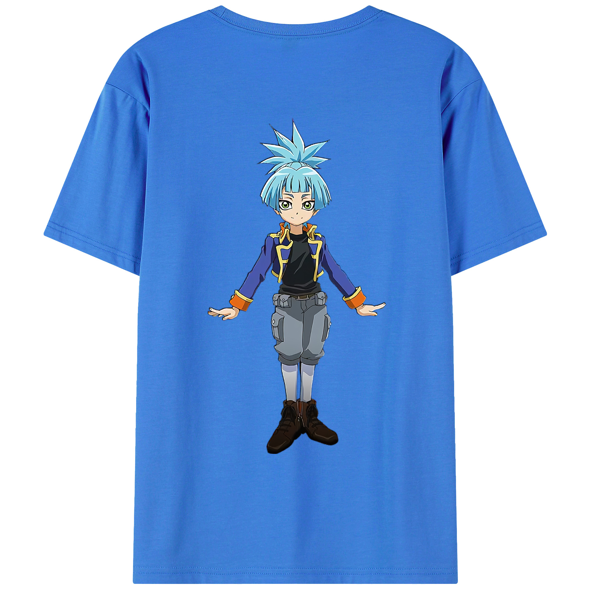 （画像用） 遊☆戯☆王 Yu-Gi-Oh! 綿100％ メンズ半袖Tシャツ（バックプリント） 通気性
