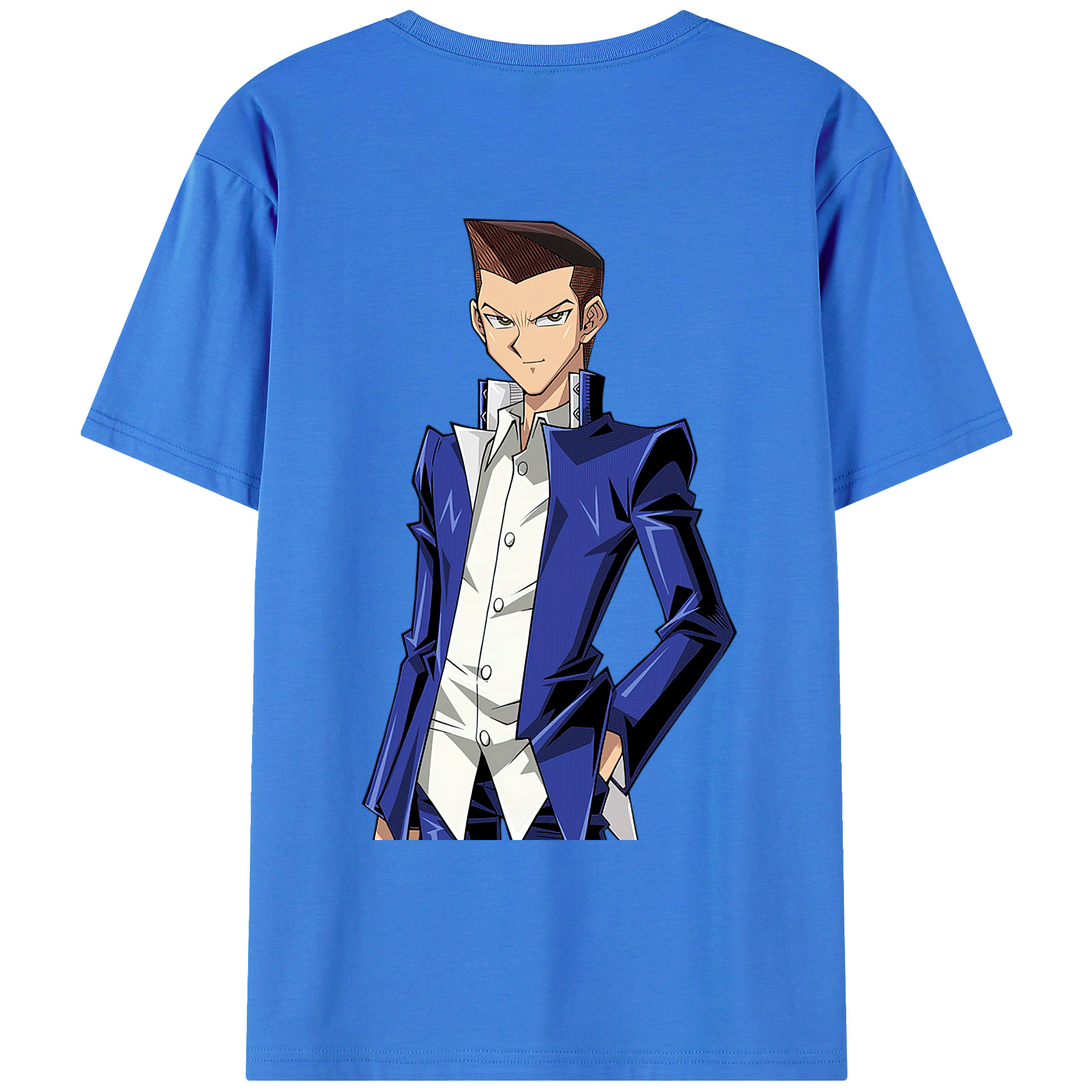 （画像用） 遊☆戯☆王 Yu-Gi-Oh! 綿100％ メンズ半袖Tシャツ（バックプリント） 通気性