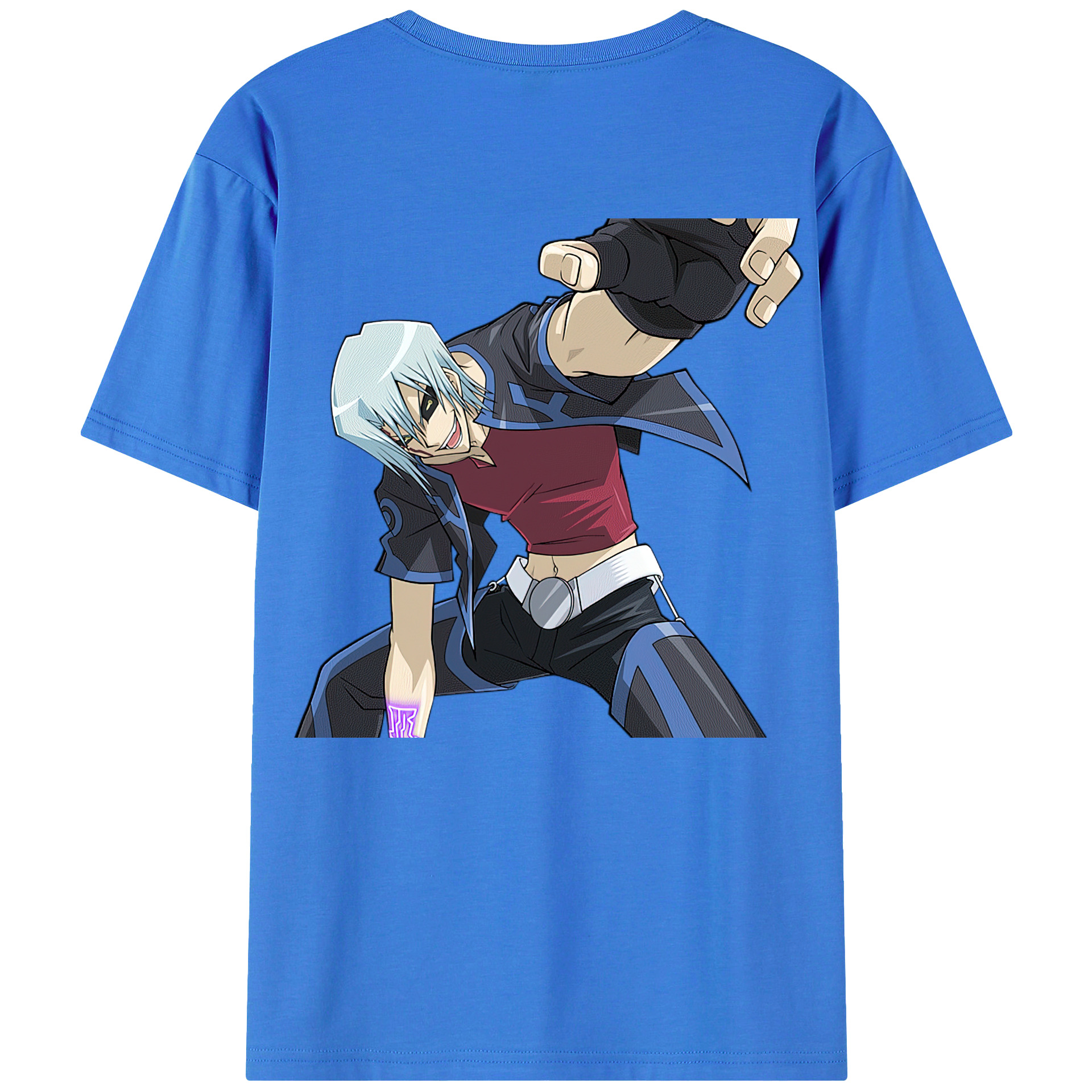 （画像用） 遊☆戯☆王 Yu-Gi-Oh! 綿100％ メンズ半袖Tシャツ（バックプリント） 通気性