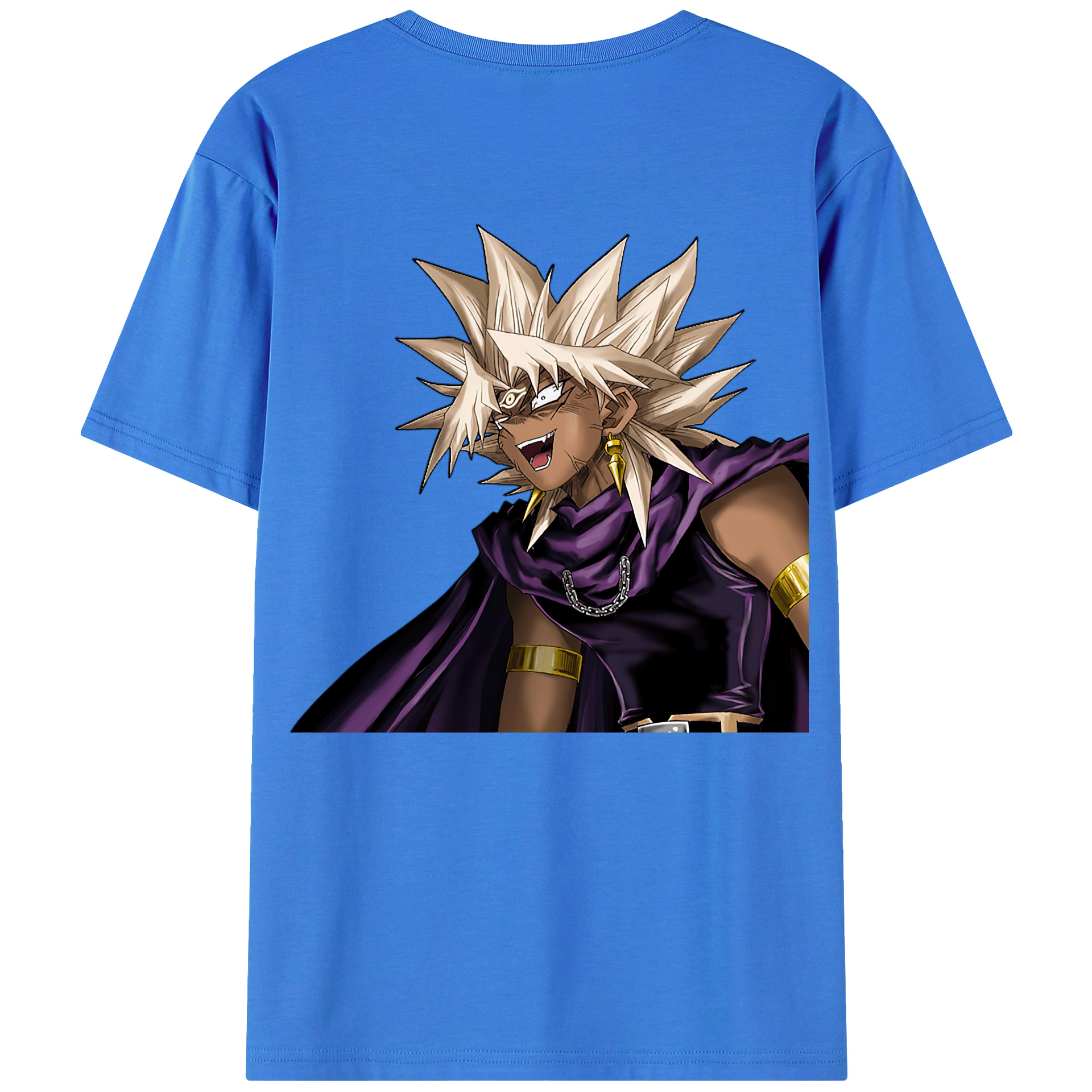 （画像用） 遊☆戯☆王 Yu-Gi-Oh! 綿100％ メンズ半袖Tシャツ（バックプリント） 通気性