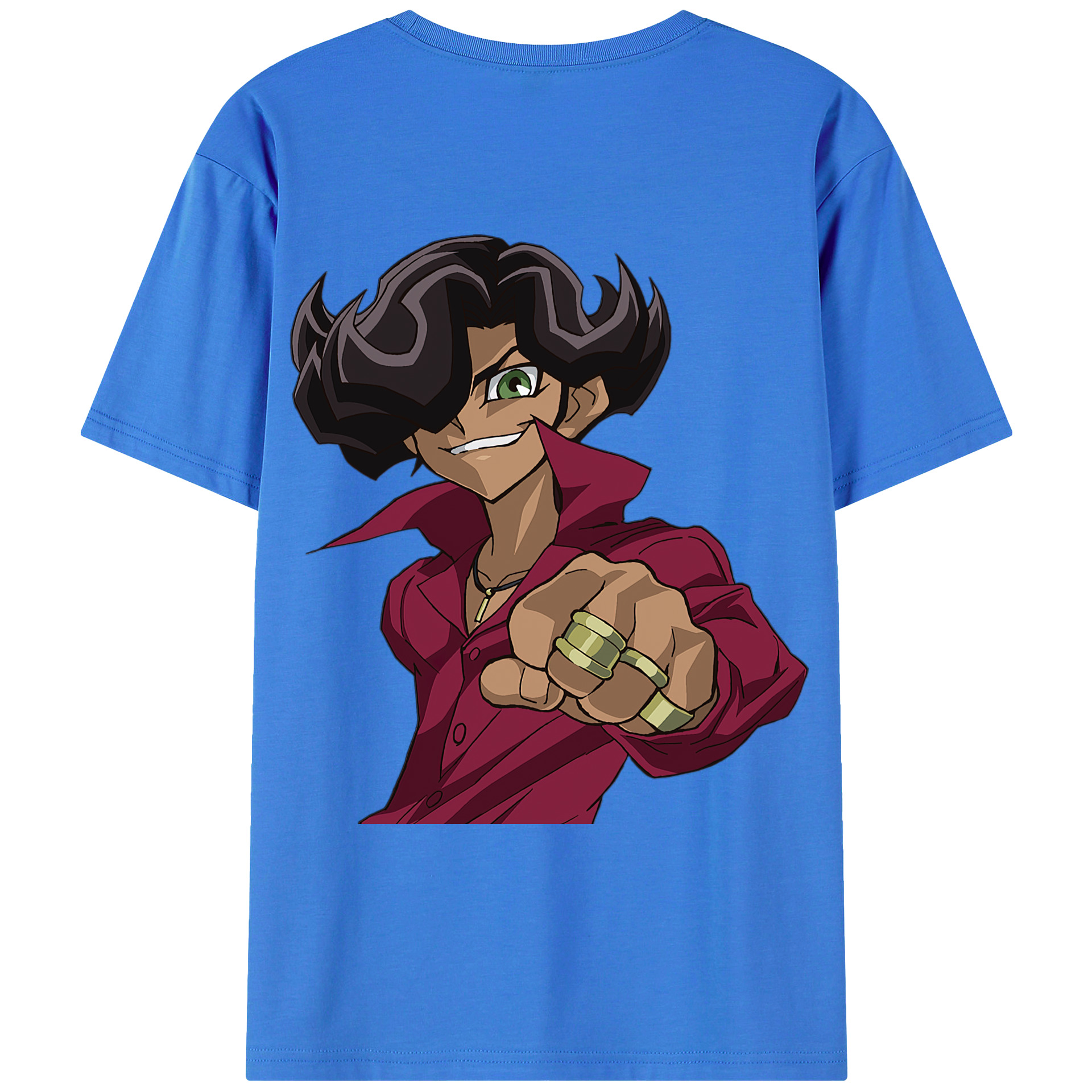（画像用） 遊☆戯☆王 Yu-Gi-Oh! 綿100％ メンズ半袖Tシャツ（バックプリント） 通気性